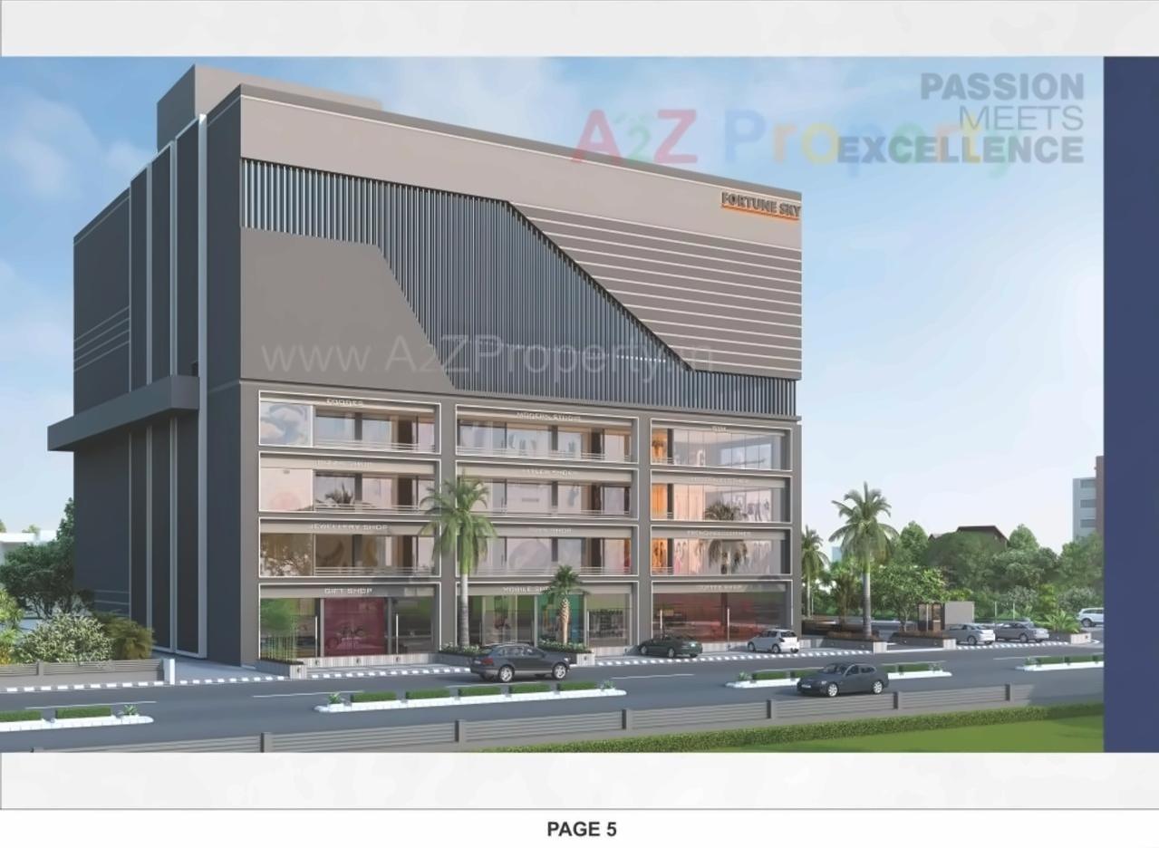 3D Elevation of real estate project Fortune Sky located at Nikol, Ahmedabad, Gujarat