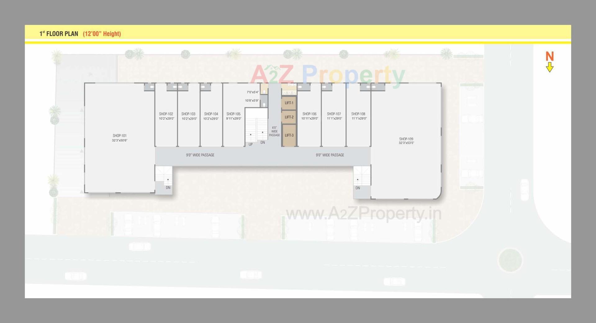 Layout of real estate project Gajanan Arcade located at Ahmedabad, Ahmedabad, Gujarat
