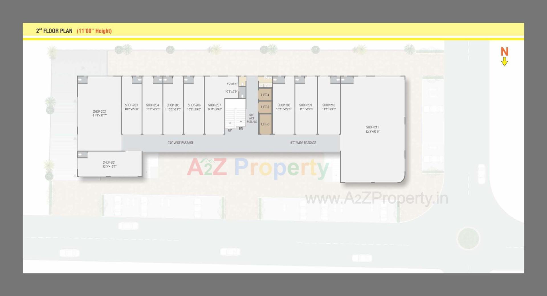 Layout of real estate project Gajanan Arcade located at Ahmedabad, Ahmedabad, Gujarat