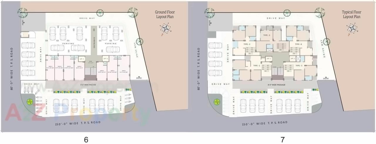 Layout of real estate project Gajanan Avenue located at Bareja, Ahmedabad, Gujarat