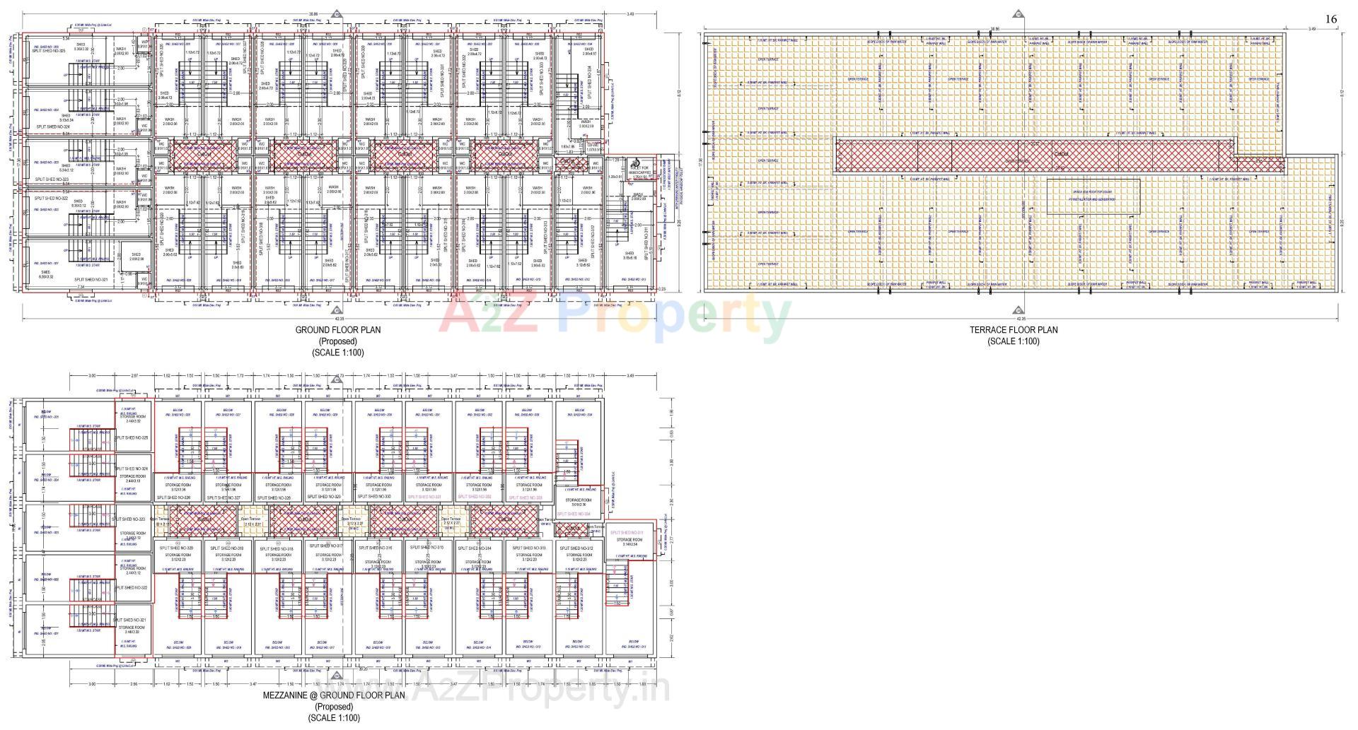 Layout of real estate project Gajanan Industrial Estate located at Kathwada, Ahmedabad, Gujarat