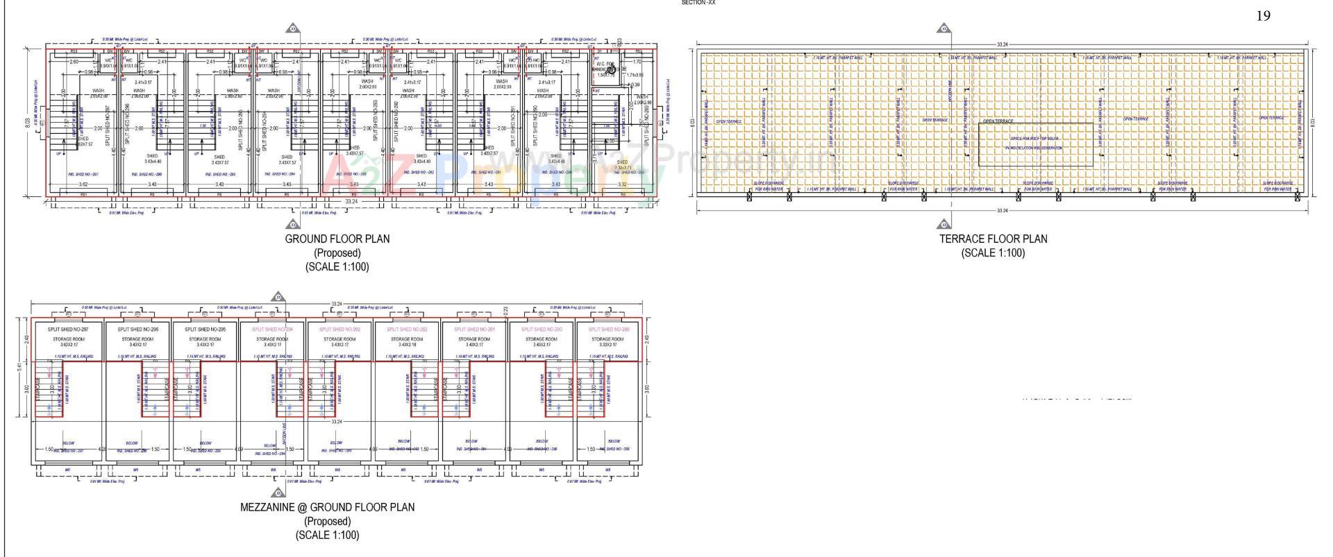 Layout of real estate project Gajanan Industrial Estate located at Kathwada, Ahmedabad, Gujarat