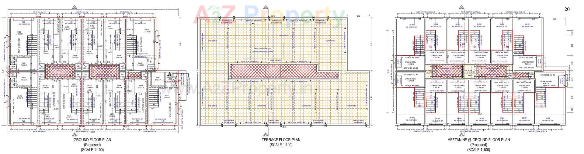 Layout of real estate project Gajanan Industrial Estate located at Kathwada, Ahmedabad, Gujarat