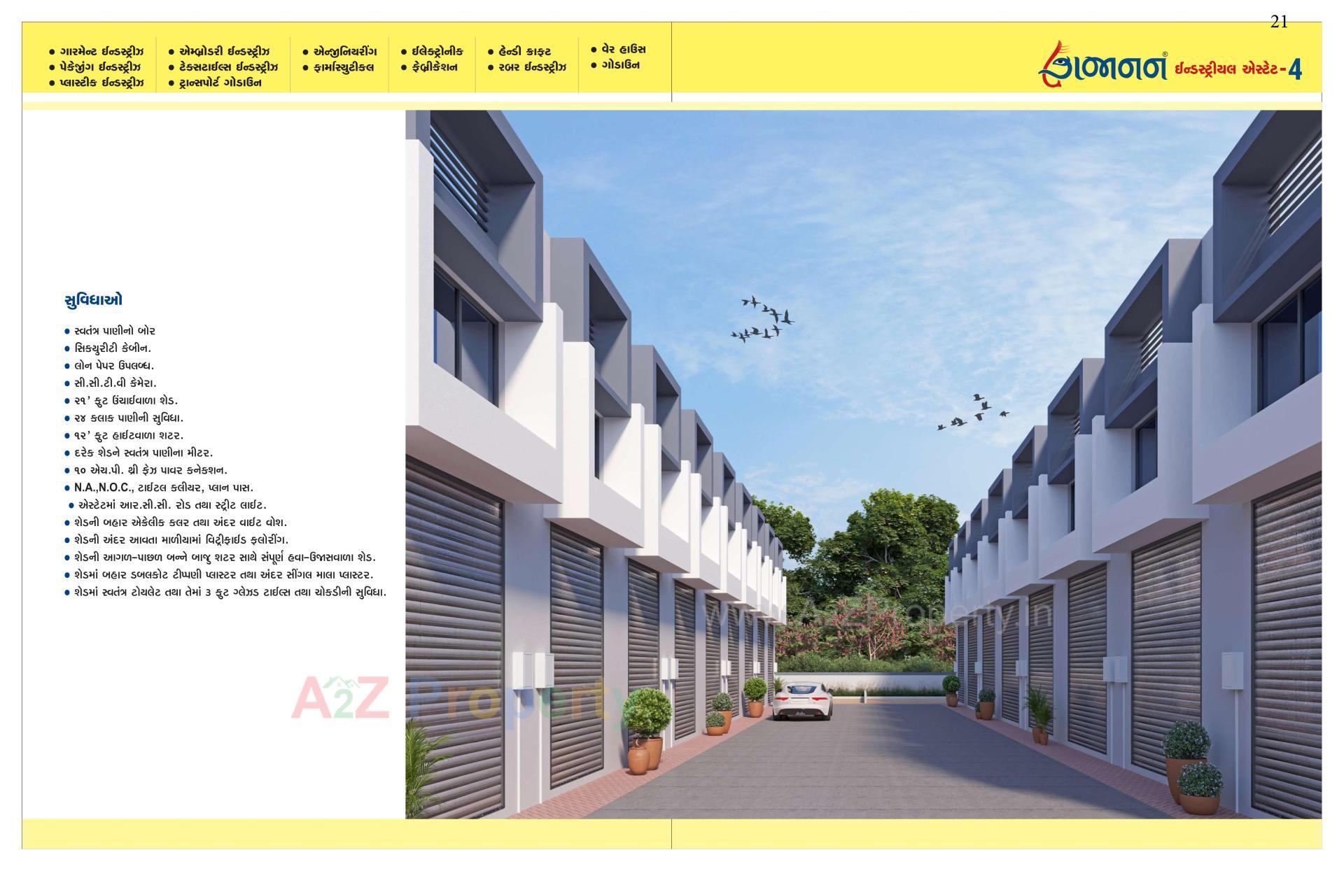 3D Elevation of real estate project Gajanan Industrial Estate located at Kathwada, Ahmedabad, Gujarat