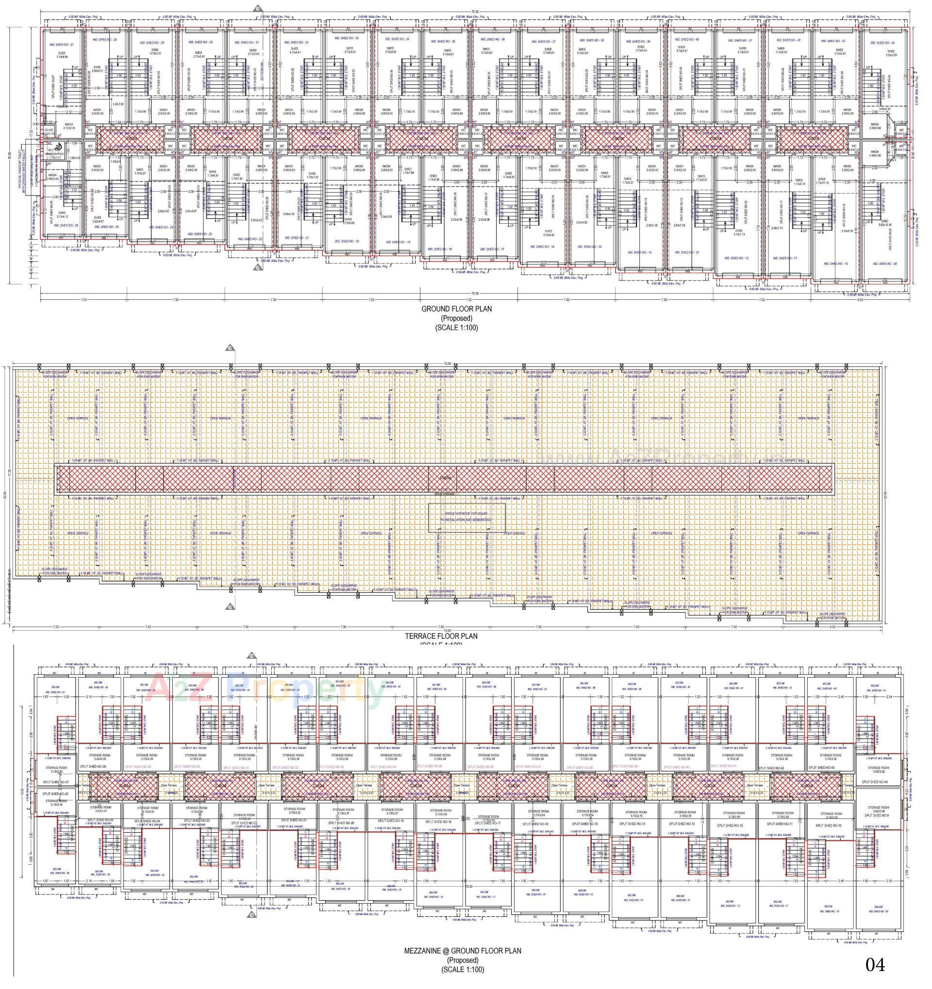 Layout of real estate project Gajanan Industrial Estate located at Kathwada, Ahmedabad, Gujarat