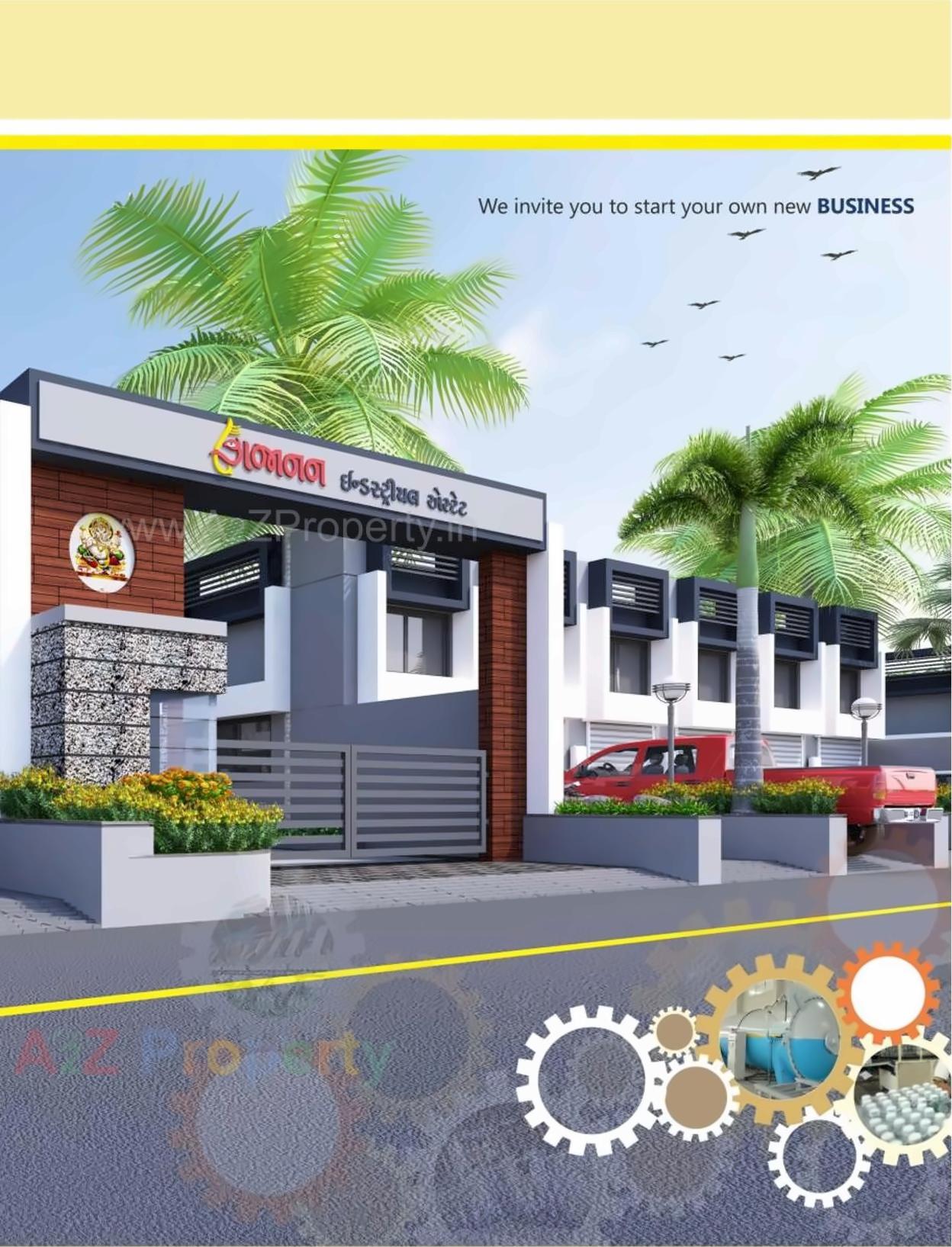 3D Elevation of real estate project Gajanan Industrial Estate located at Hathijan, Ahmedabad, Gujarat