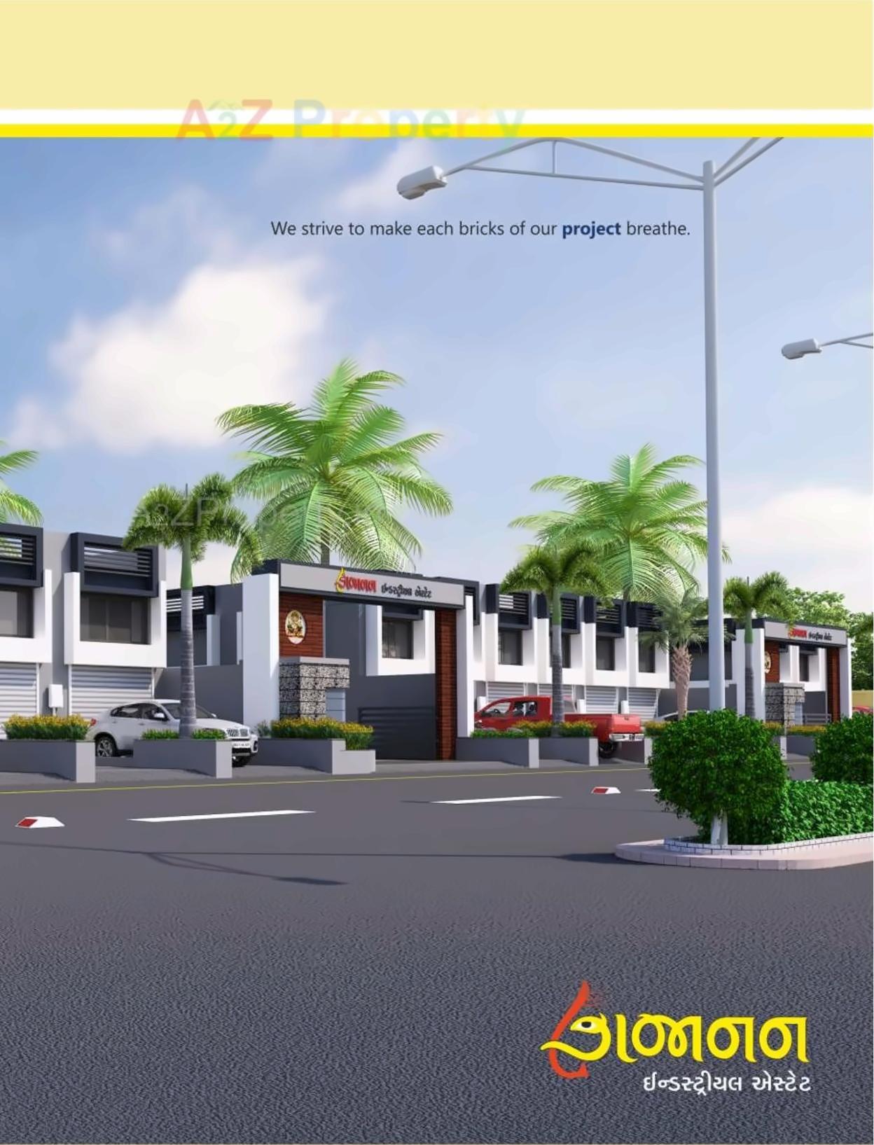 3D Elevation of real estate project Gajanan Industrial Estate located at Hathijan, Ahmedabad, Gujarat