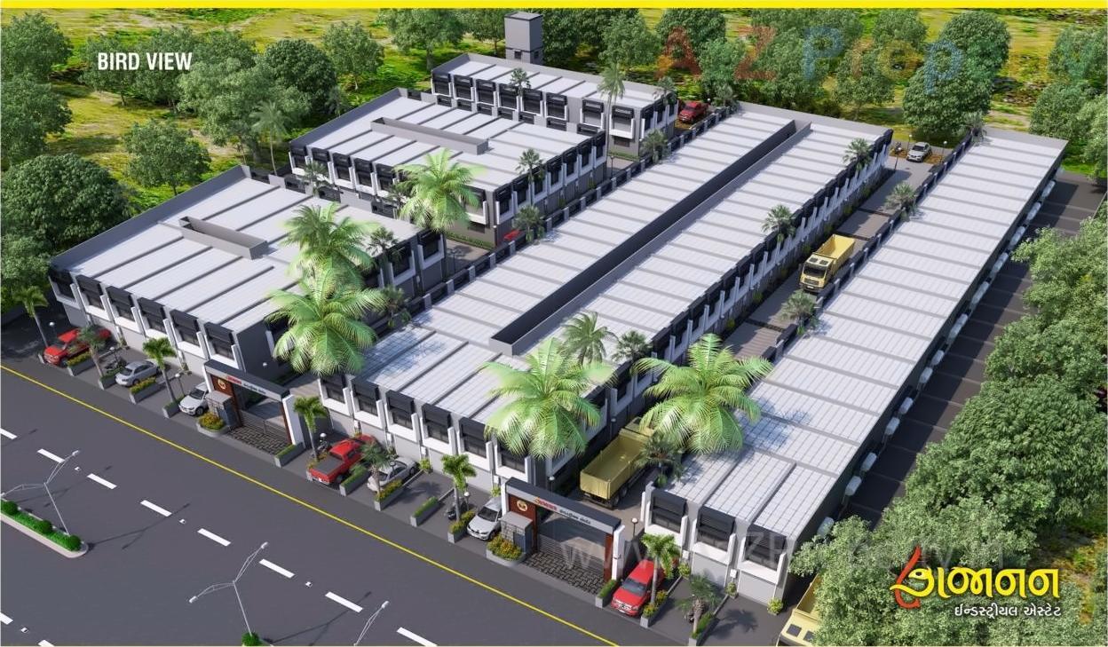 3D Elevation of real estate project Gajanan Industrial Estate located at Hathijan, Ahmedabad, Gujarat