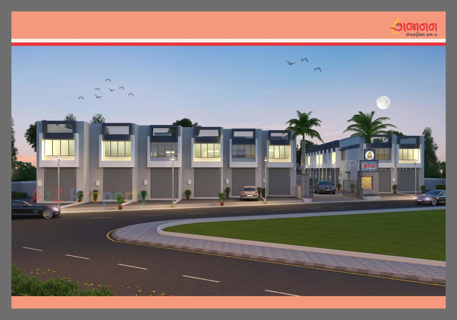 3D Elevation of real estate project Gajanan Industrial Hub located at Ahmedabad, Ahmedabad, Gujarat