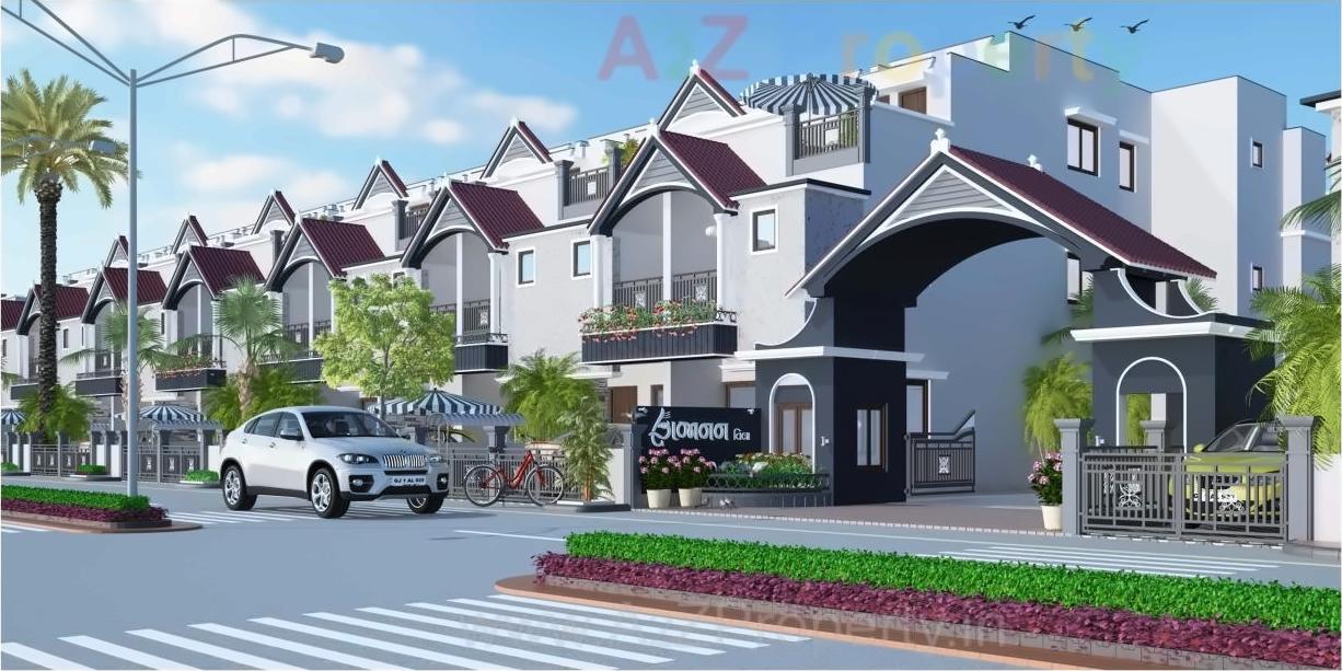 3D Elevation of real estate project Gajanan Villa located at Hanspura, Ahmedabad, Gujarat