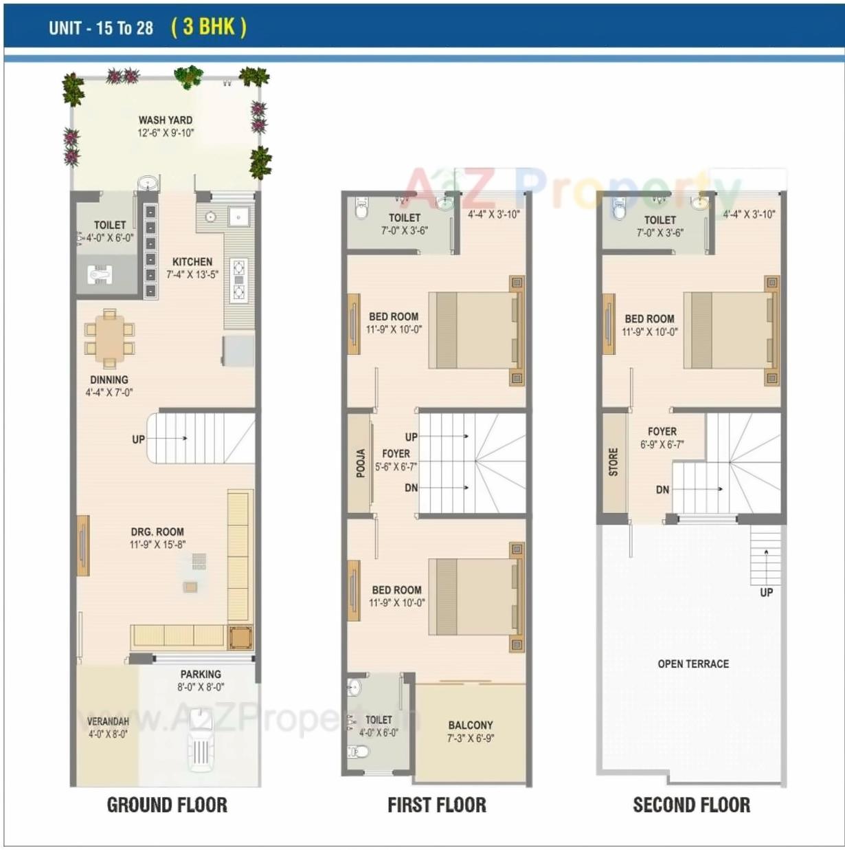 Layout of real estate project Gajanan Villa located at Hanspura, Ahmedabad, Gujarat
