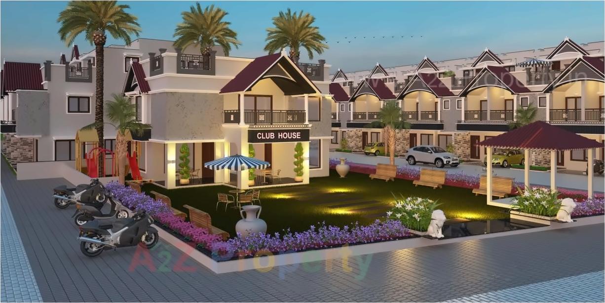 3D Elevation of real estate project Gajanan Villa located at Hanspura, Ahmedabad, Gujarat