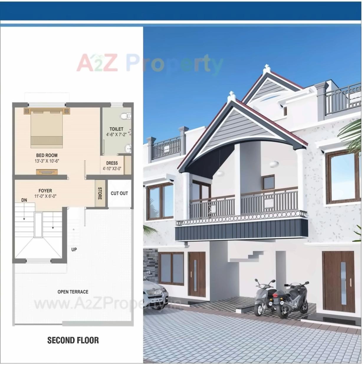 Layout of real estate project Gajanan Villa located at Hanspura, Ahmedabad, Gujarat