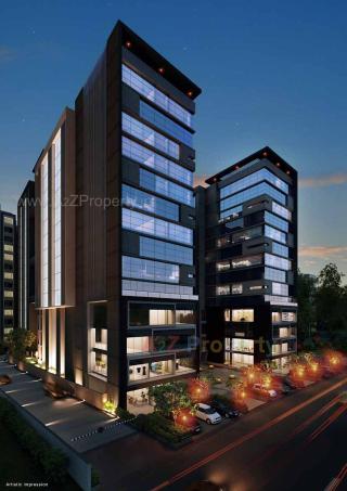 Elevation of real estate project Gala Empire located at Thaltej, Ahmedabad, Gujarat