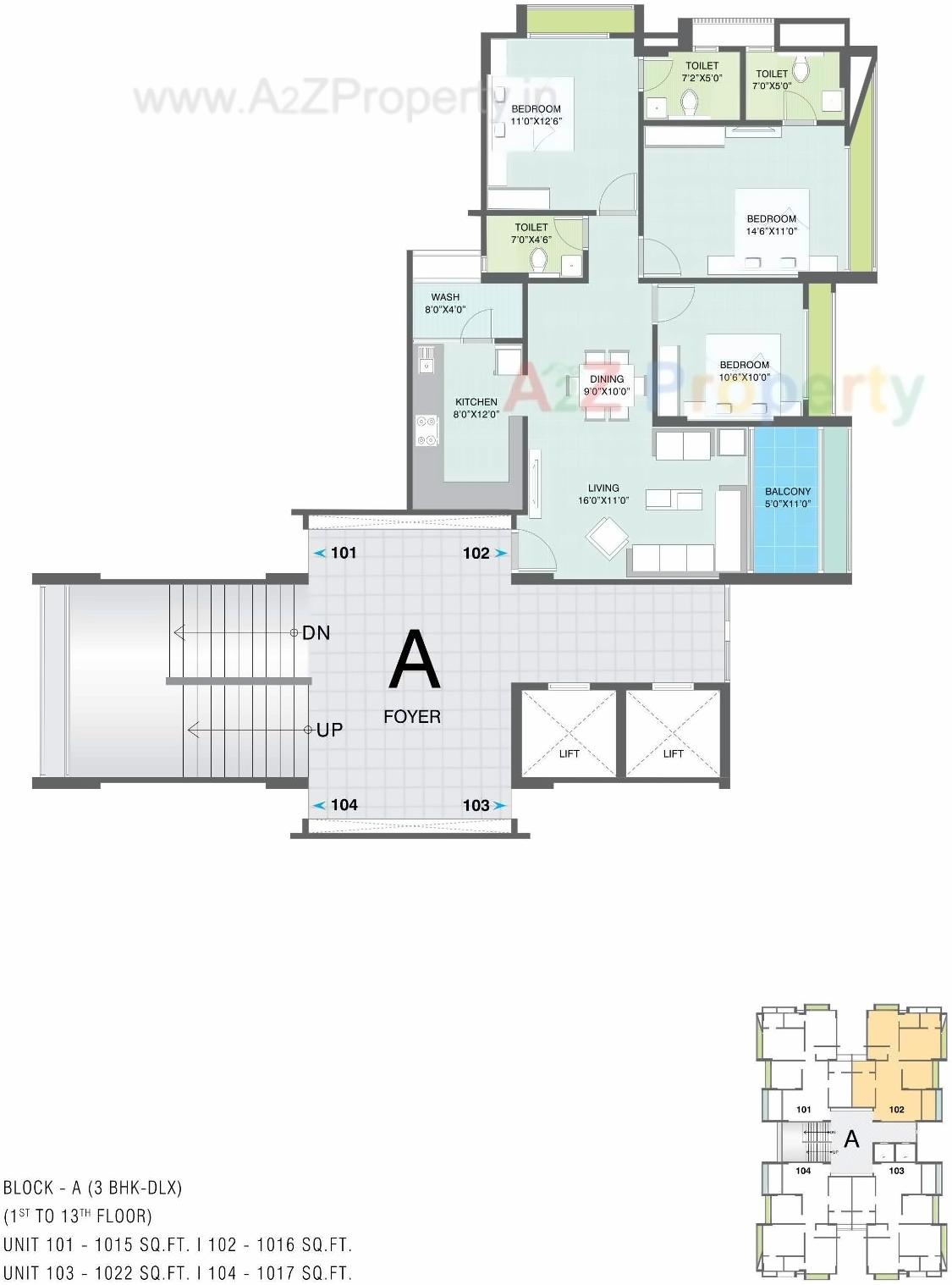 Layout of real estate project Gala Eternia located at Thaltej, Ahmedabad, Gujarat