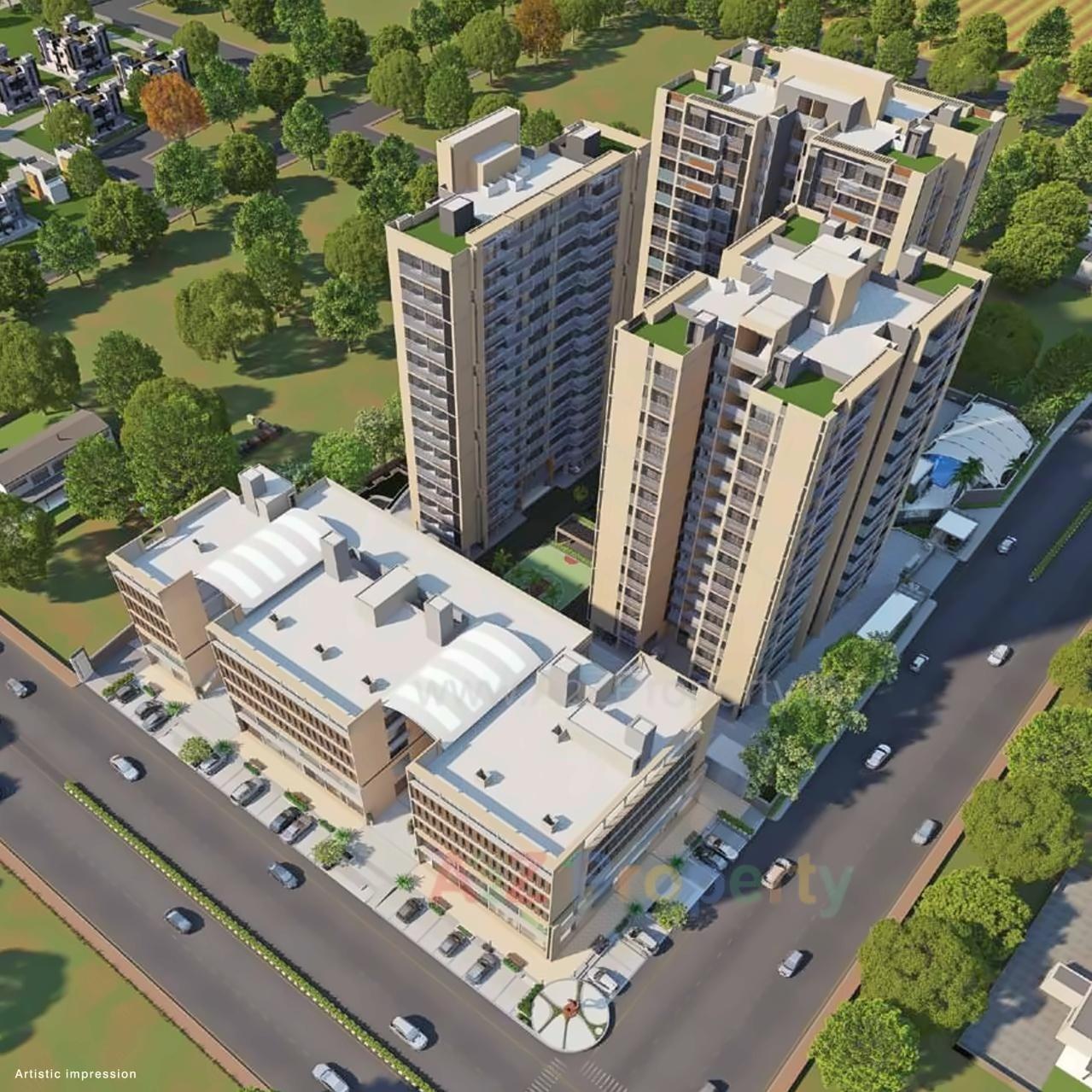 3D Elevation of real estate project Gala Magnus located at Ahmedabad, Ahmedabad, Gujarat