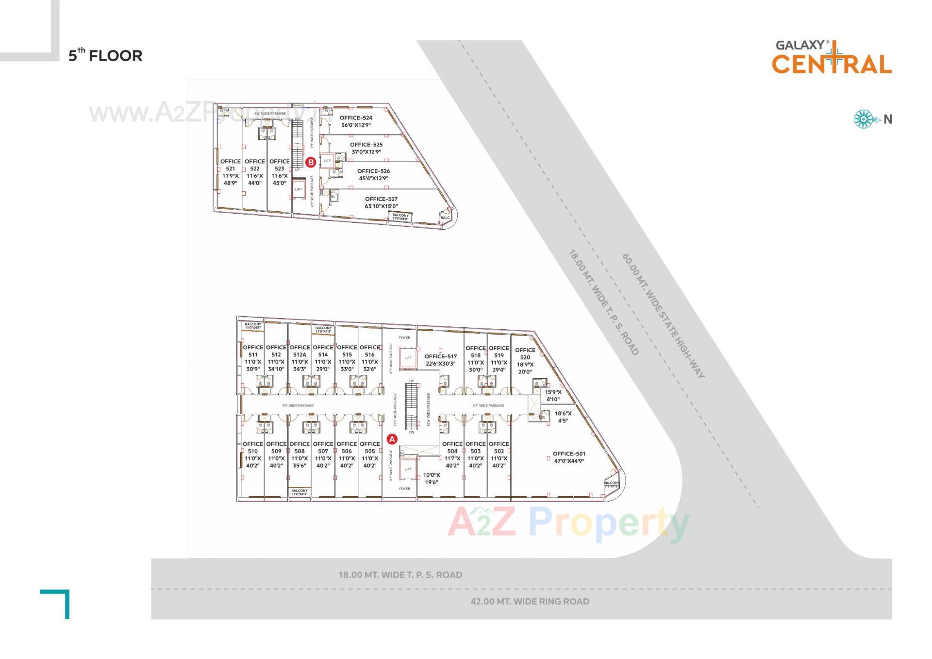 Layout of real estate project Galaxy Central located at Muthiya, Ahmedabad, Gujarat