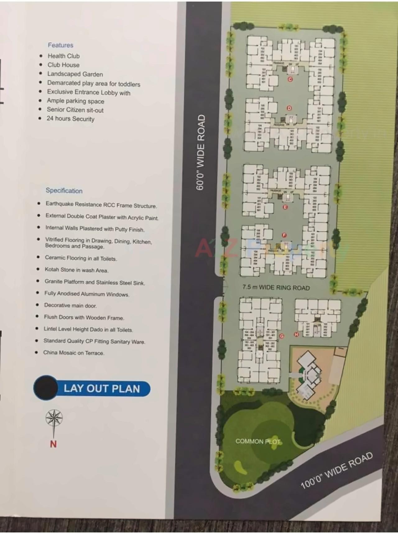 Layout of real estate project Galaxy Specia located at Kathwada, Ahmedabad, Gujarat
