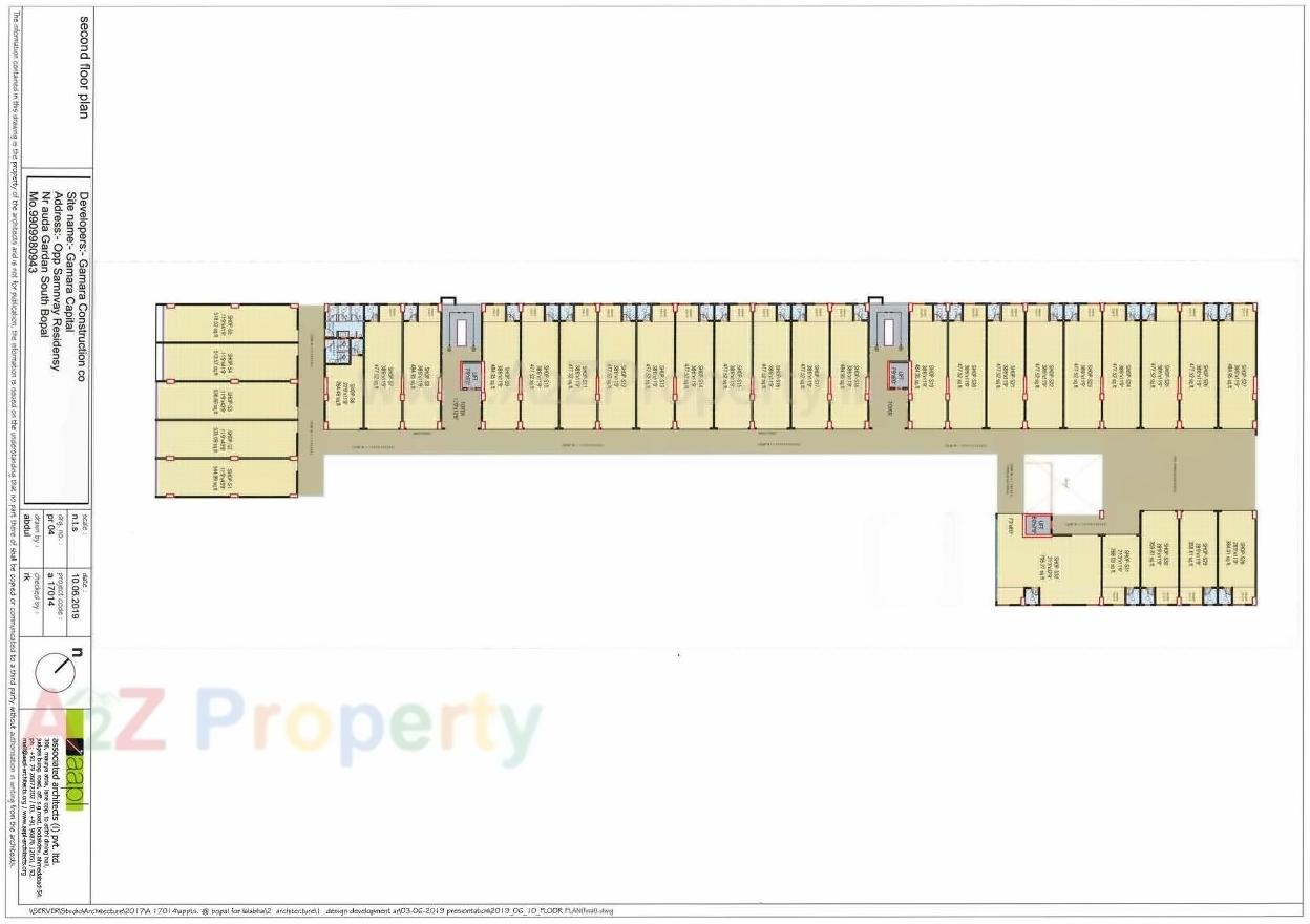 Layout of real estate project Gamara Capital located at Bopal, Ahmedabad, Gujarat