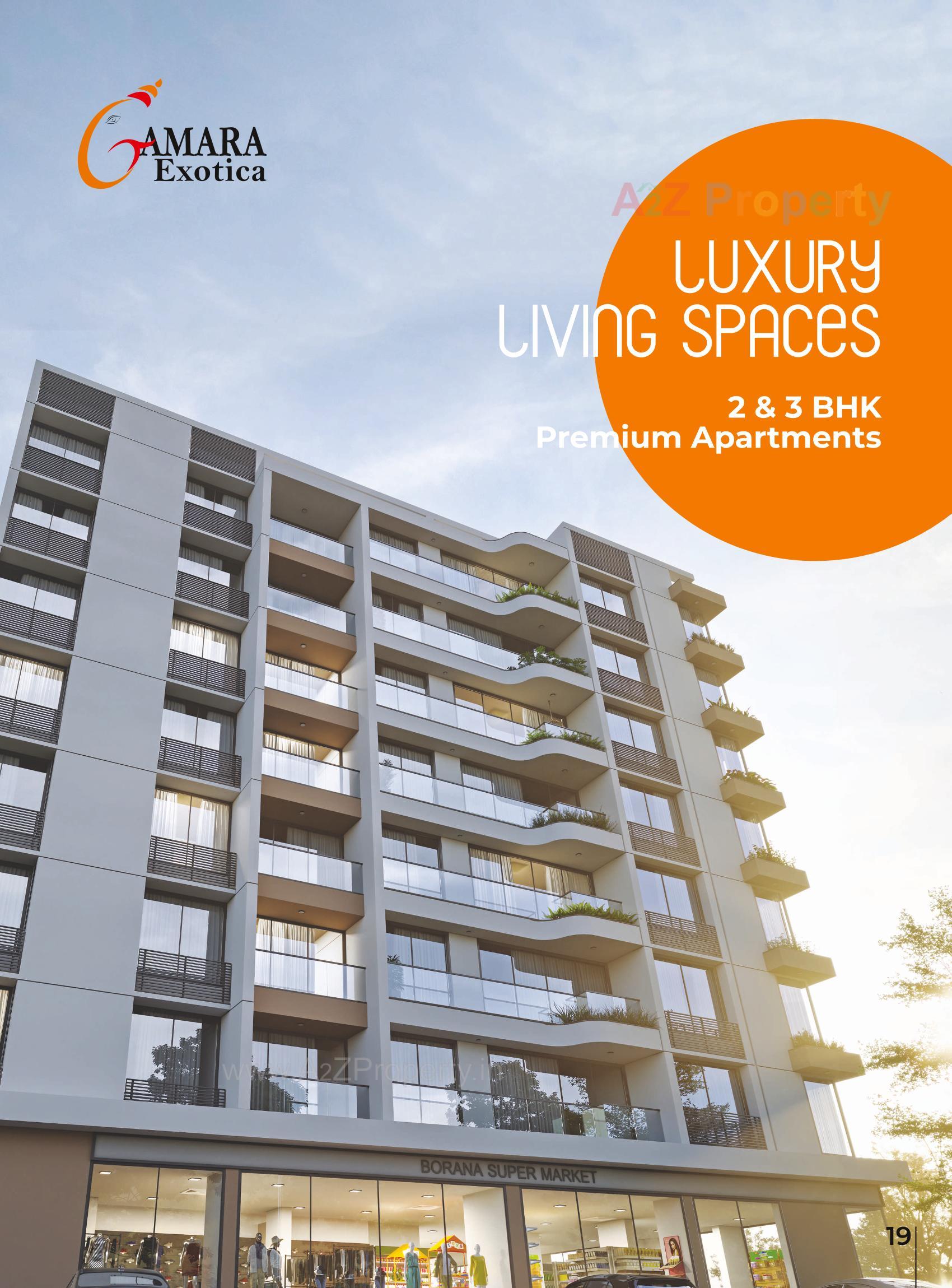 3D Elevation of real estate project Gamara Exotica located at Ghuma, Ahmedabad, Gujarat