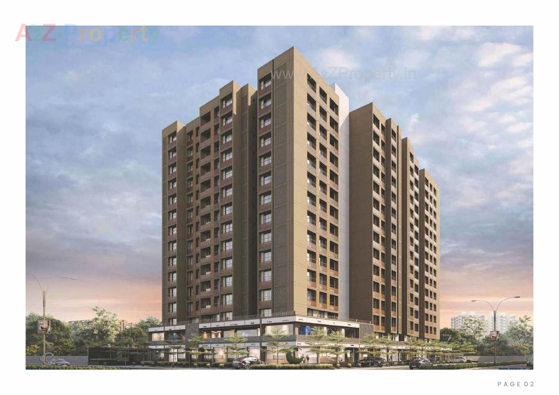 3D Elevation of real estate project Gamara Hills located at Shela, Ahmedabad, Gujarat