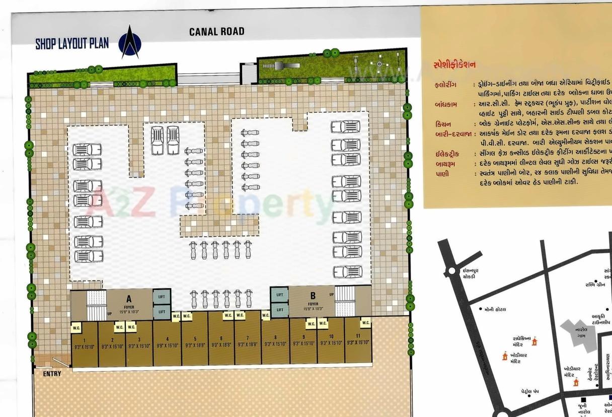 Layout of real estate project Ganesh Apartment located at Vatva, Ahmedabad, Gujarat