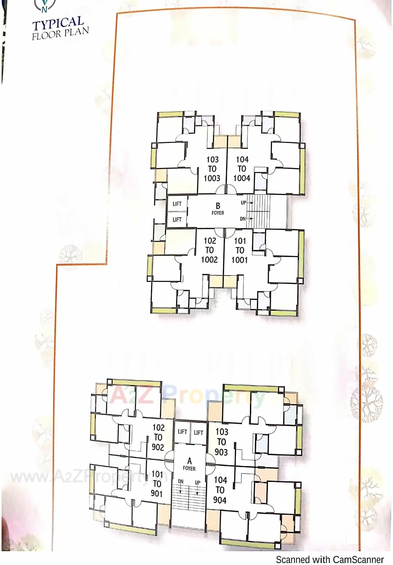Layout of real estate project Ganesh Elegence located at Ahmedabad, Ahmedabad, Gujarat