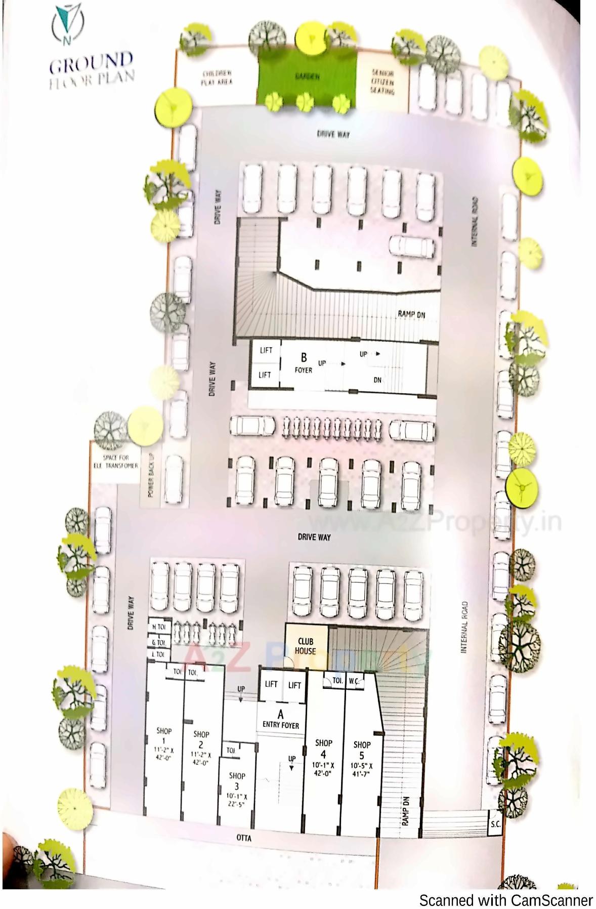 Layout of real estate project Ganesh Elegence located at Ahmedabad, Ahmedabad, Gujarat