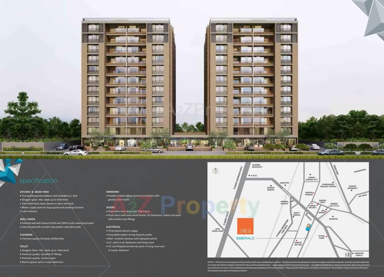 3D Elevation of real estate project Ganesh Emerald located at Chenpur, Ahmedabad, Gujarat