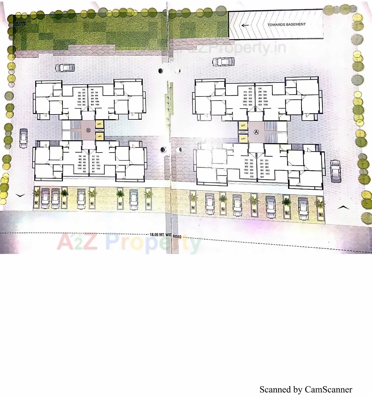 Layout of real estate project Ganesh Emerald located at Chenpur, Ahmedabad, Gujarat