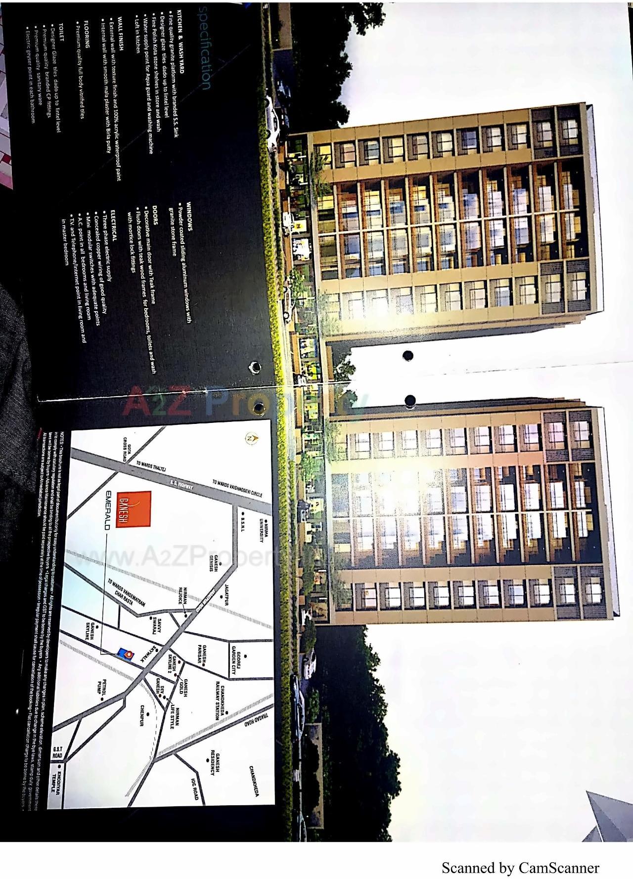 Layout of real estate project Ganesh Emerald located at Chenpur, Ahmedabad, Gujarat