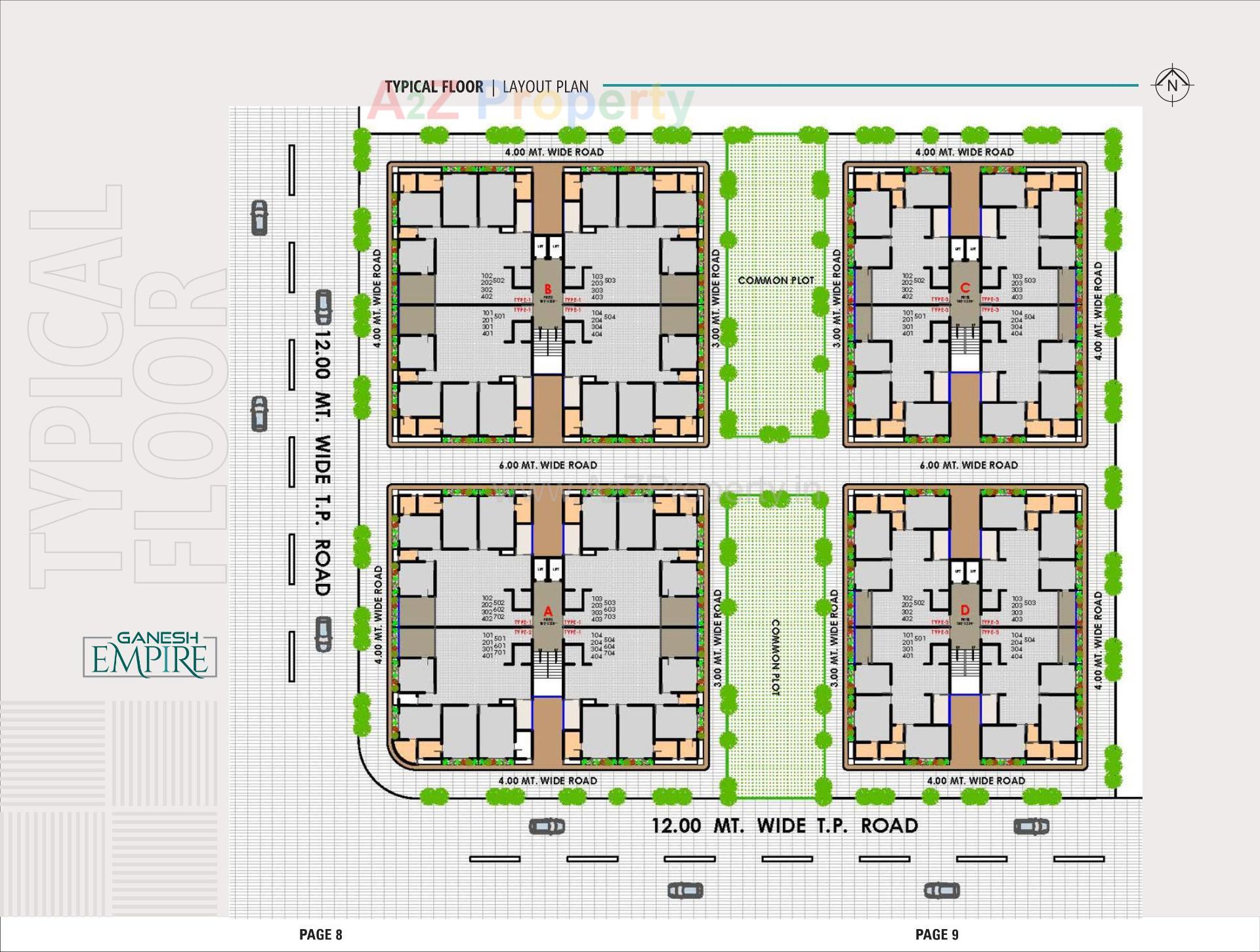 Layout of real estate project Ganesh Empire located at Nikol, Ahmedabad, Gujarat