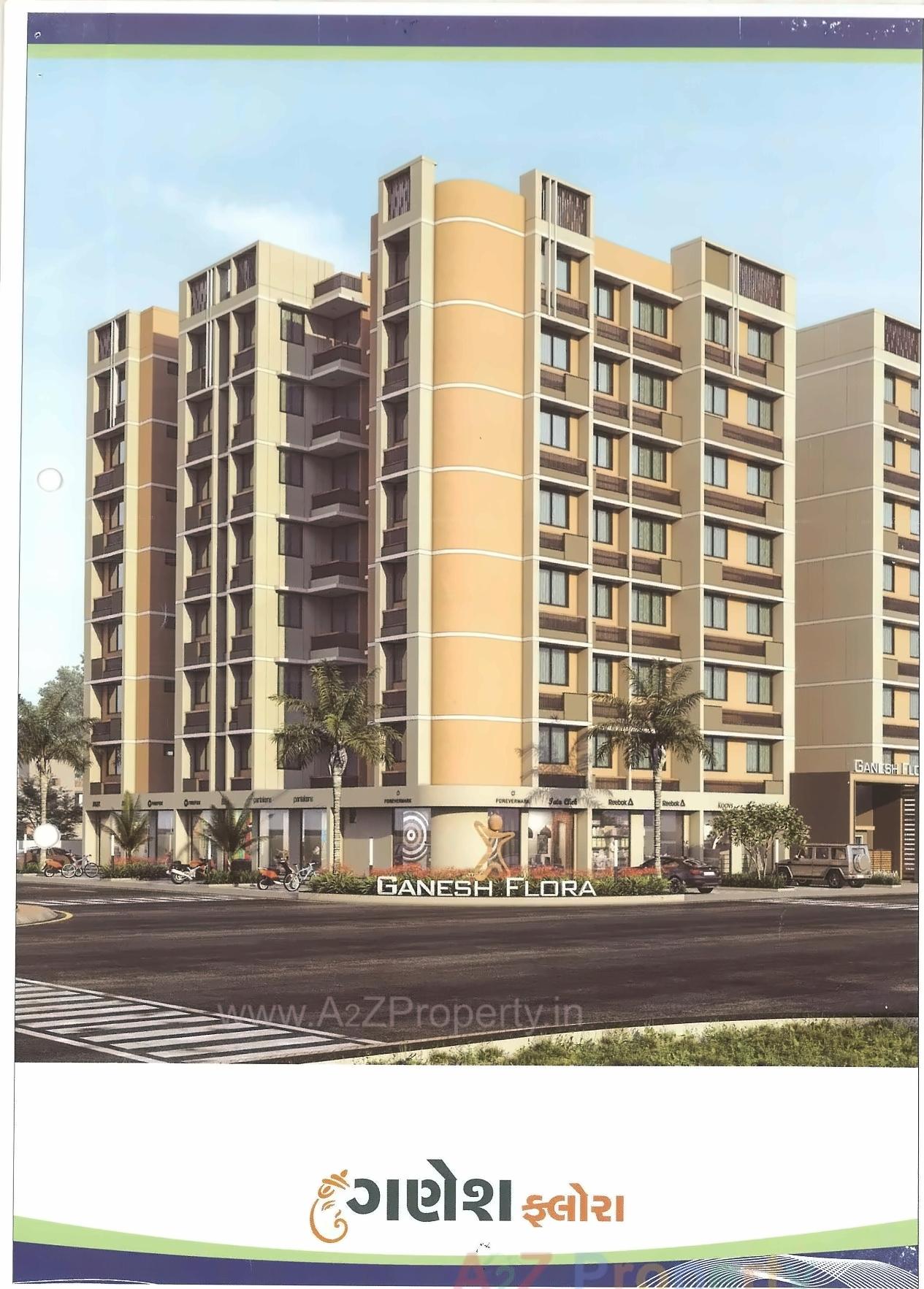 3D Elevation of real estate project Ganesh Flora located at Vatva, Ahmedabad, Gujarat