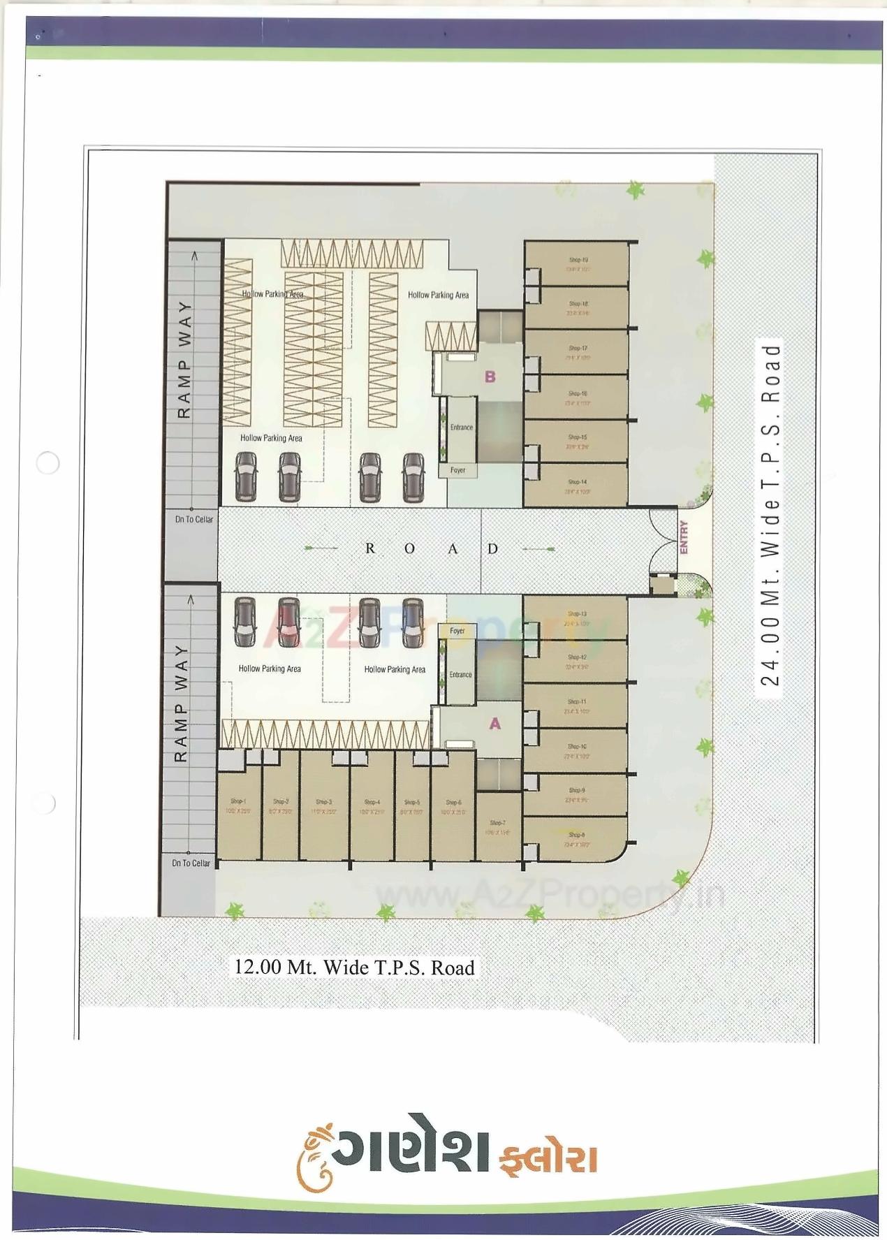 Layout of real estate project Ganesh Flora located at Vatva, Ahmedabad, Gujarat