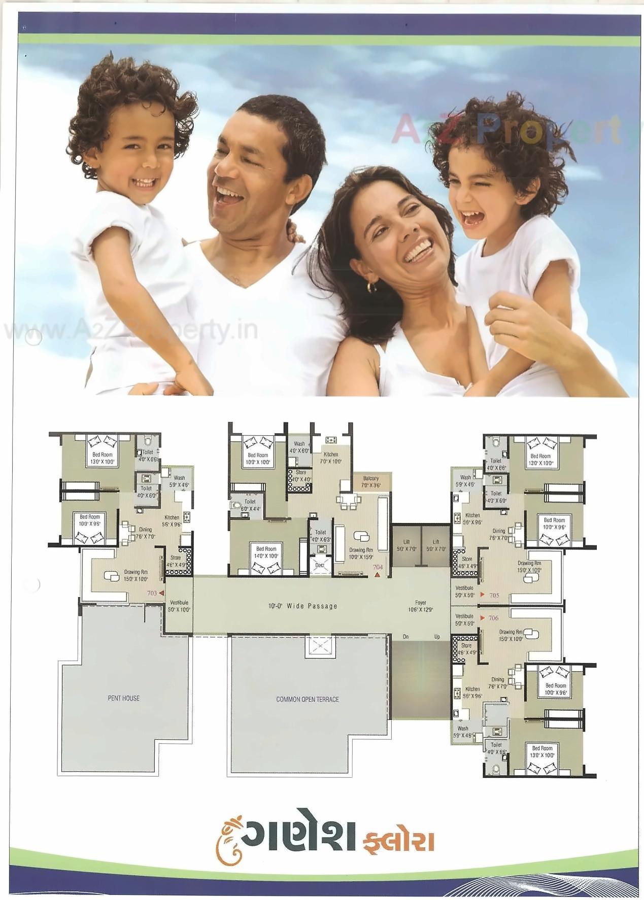 Layout of real estate project Ganesh Flora located at Vatva, Ahmedabad, Gujarat