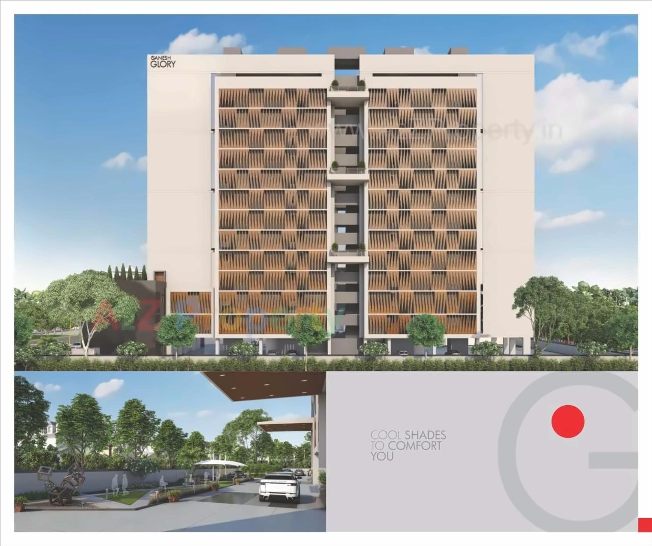 3D Elevation of real estate project Ganesh Glory located at Jagatpur, Ahmedabad, Gujarat