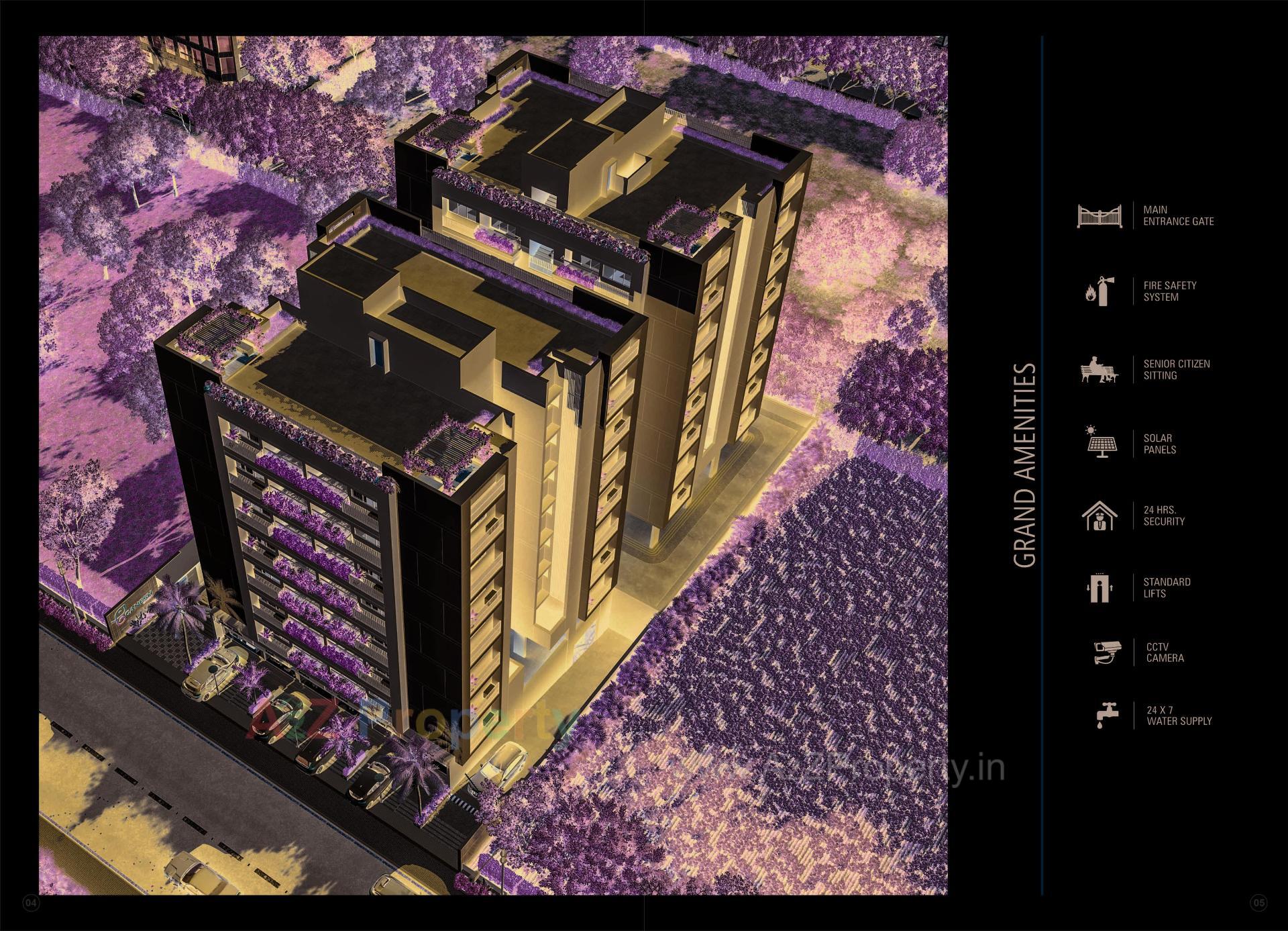 3D Elevation of real estate project Ganesh Green located at Vastral, Ahmedabad, Gujarat