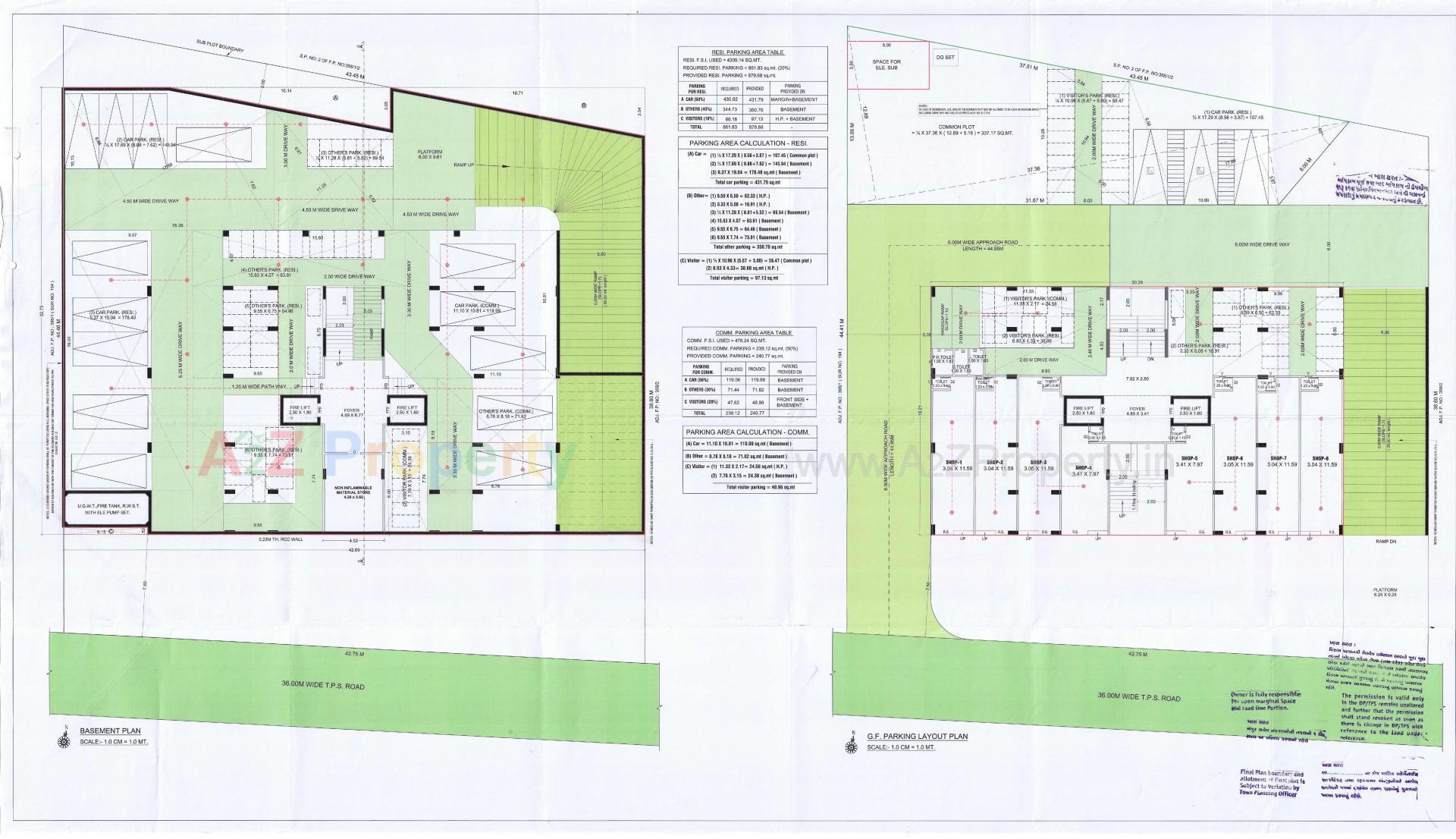 Layout of real estate project Ganesh Heights located at Khodiyar, Ahmedabad, Gujarat