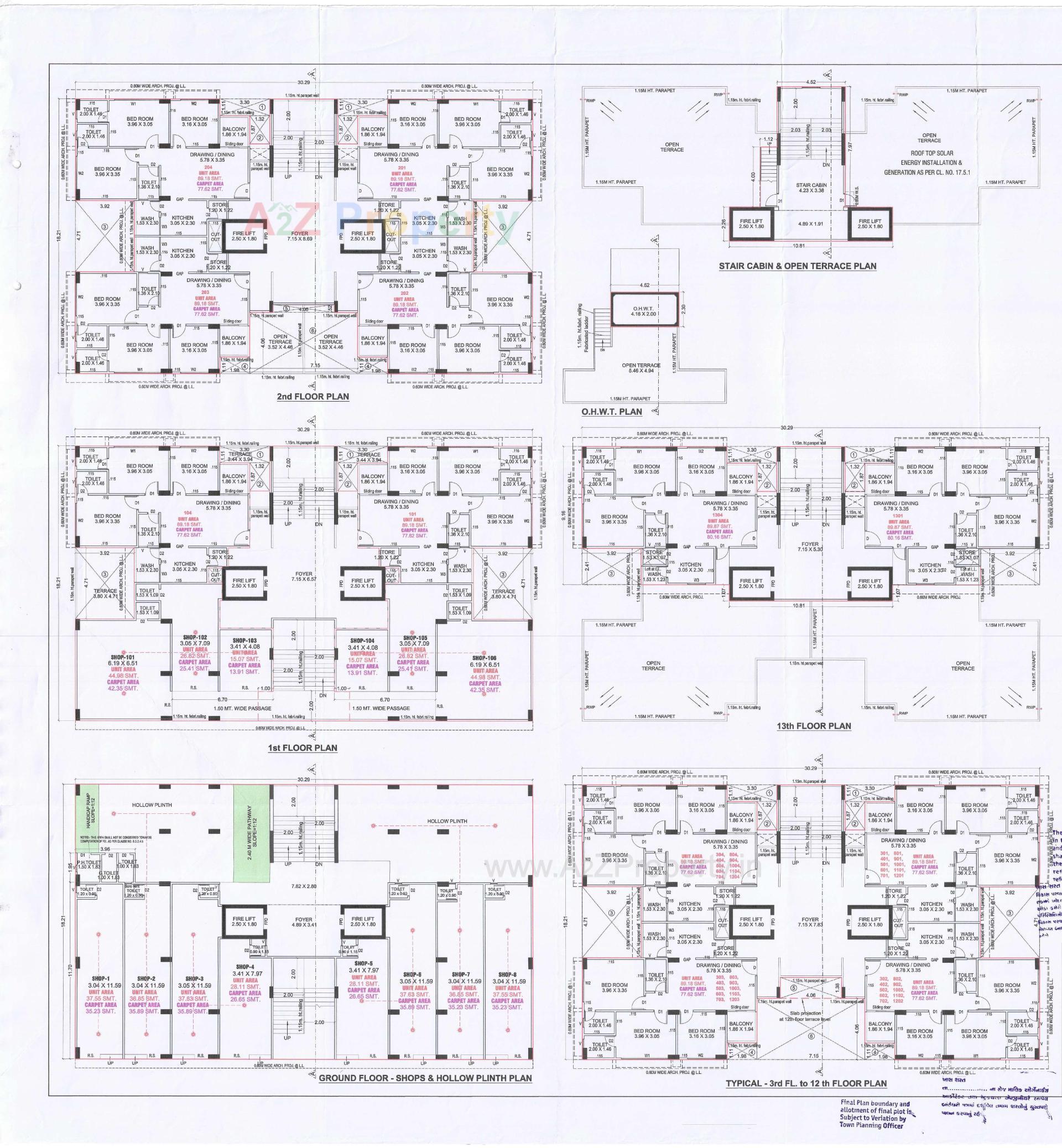 Layout of real estate project Ganesh Heights located at Khodiyar, Ahmedabad, Gujarat