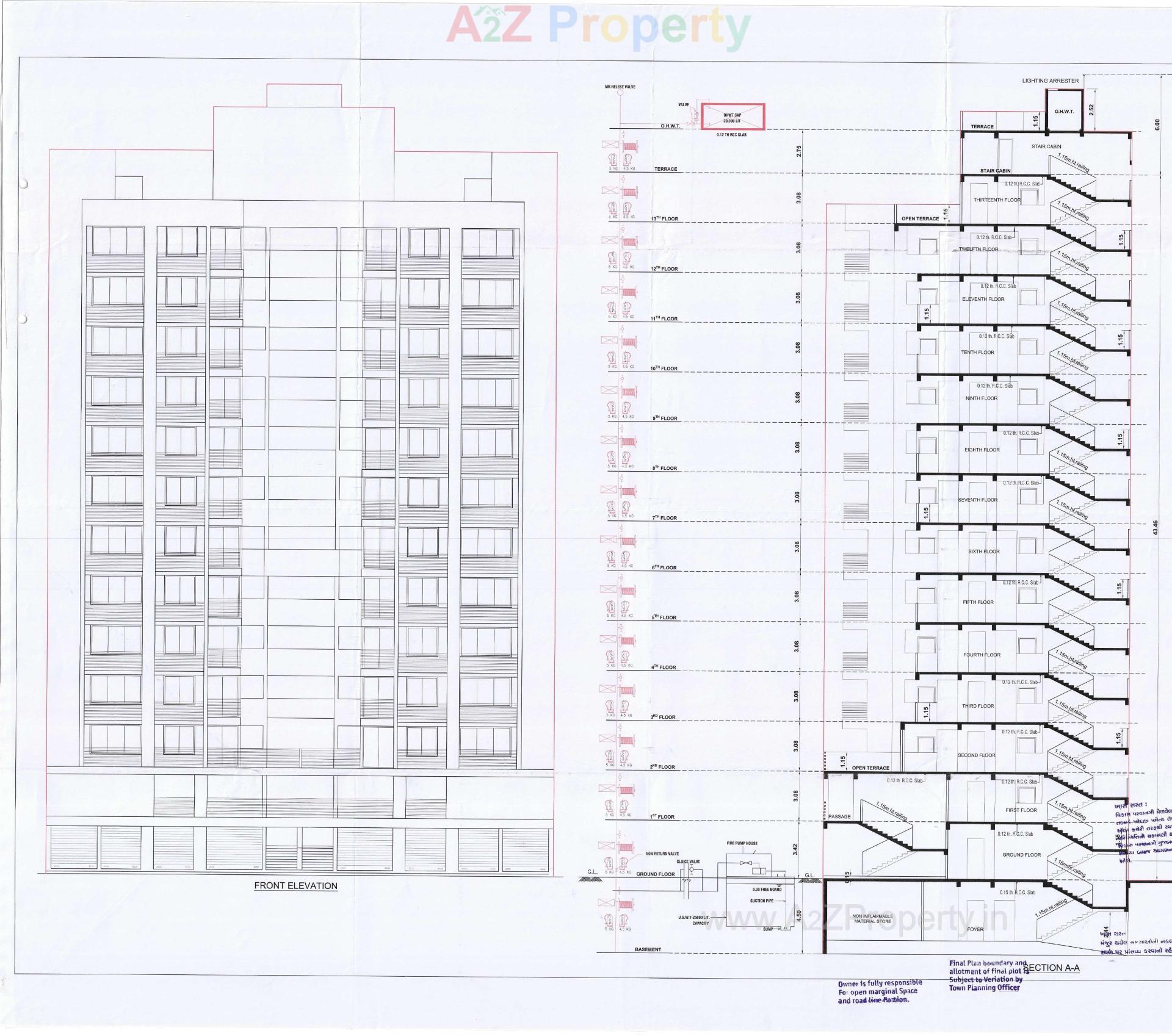 Layout of real estate project Ganesh Heights located at Khodiyar, Ahmedabad, Gujarat
