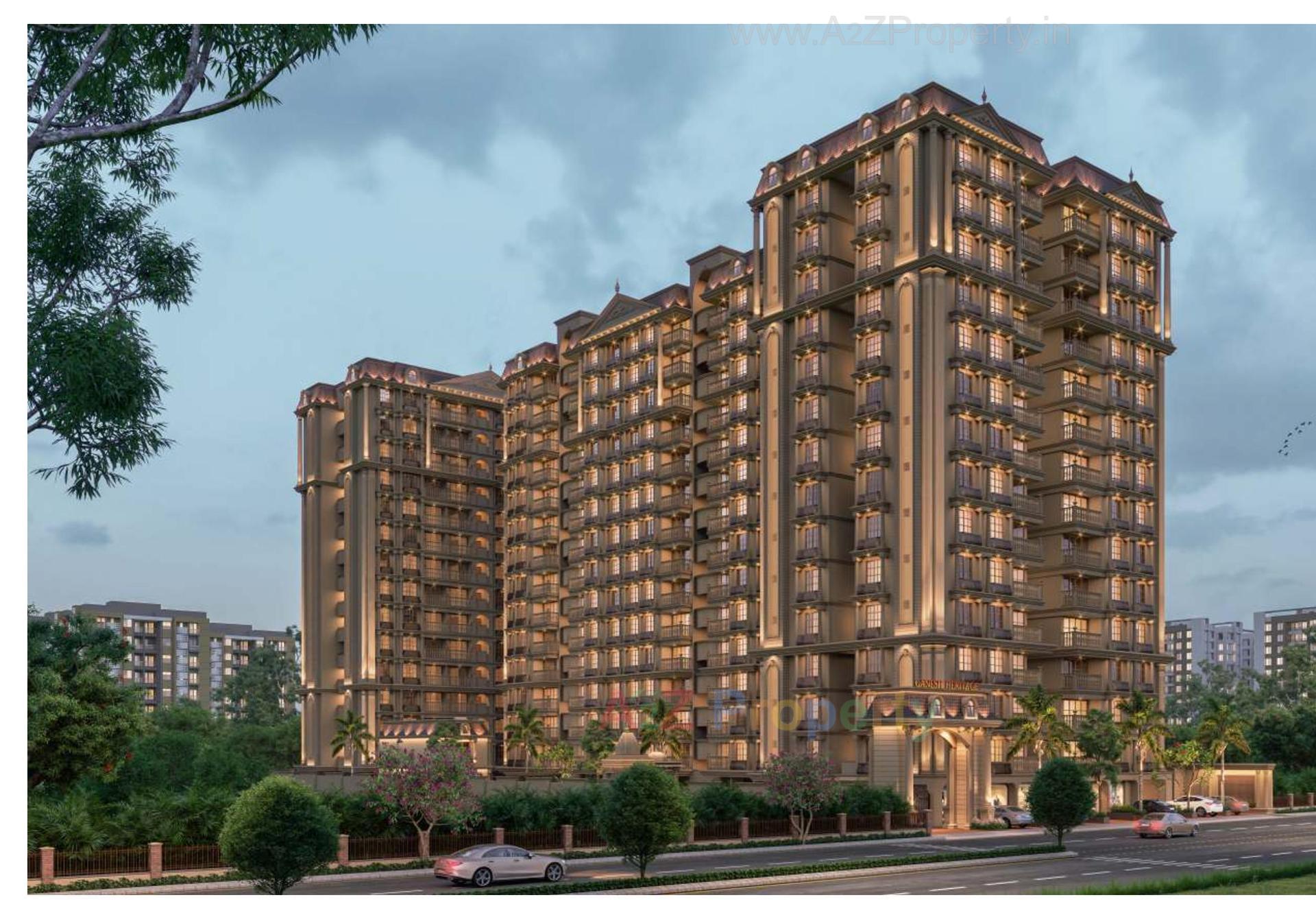 3D Elevation of real estate project Ganesh Heritage located at Muthiya, Ahmedabad, Gujarat