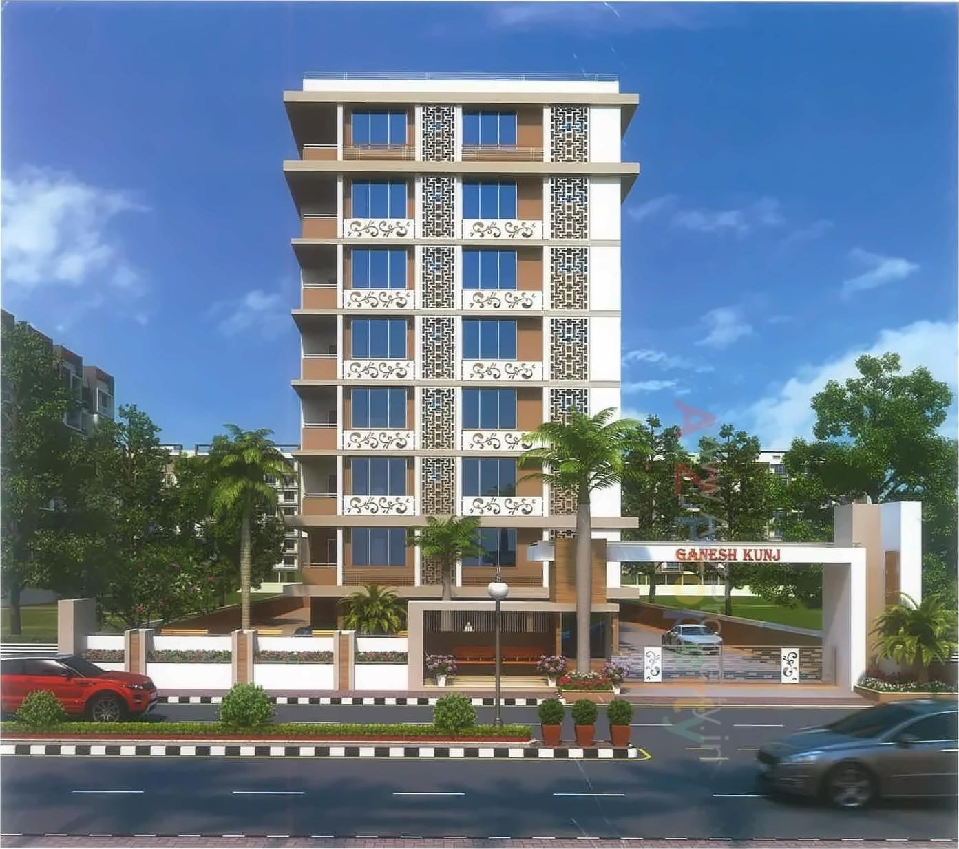 3D Elevation of real estate project Ganesh Kunj located at Nikol, Ahmedabad, Gujarat