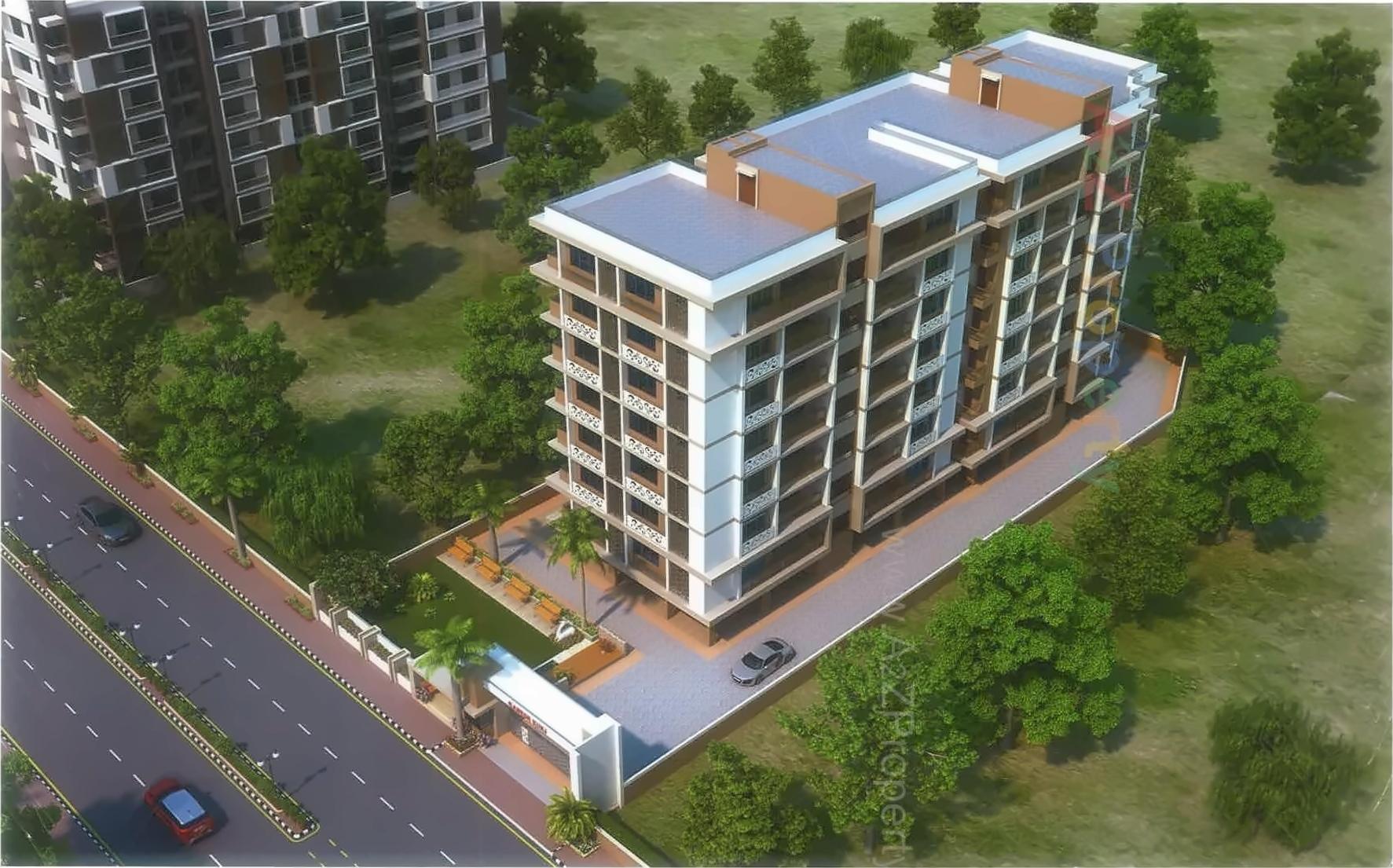 3D Elevation of real estate project Ganesh Kunj located at Nikol, Ahmedabad, Gujarat