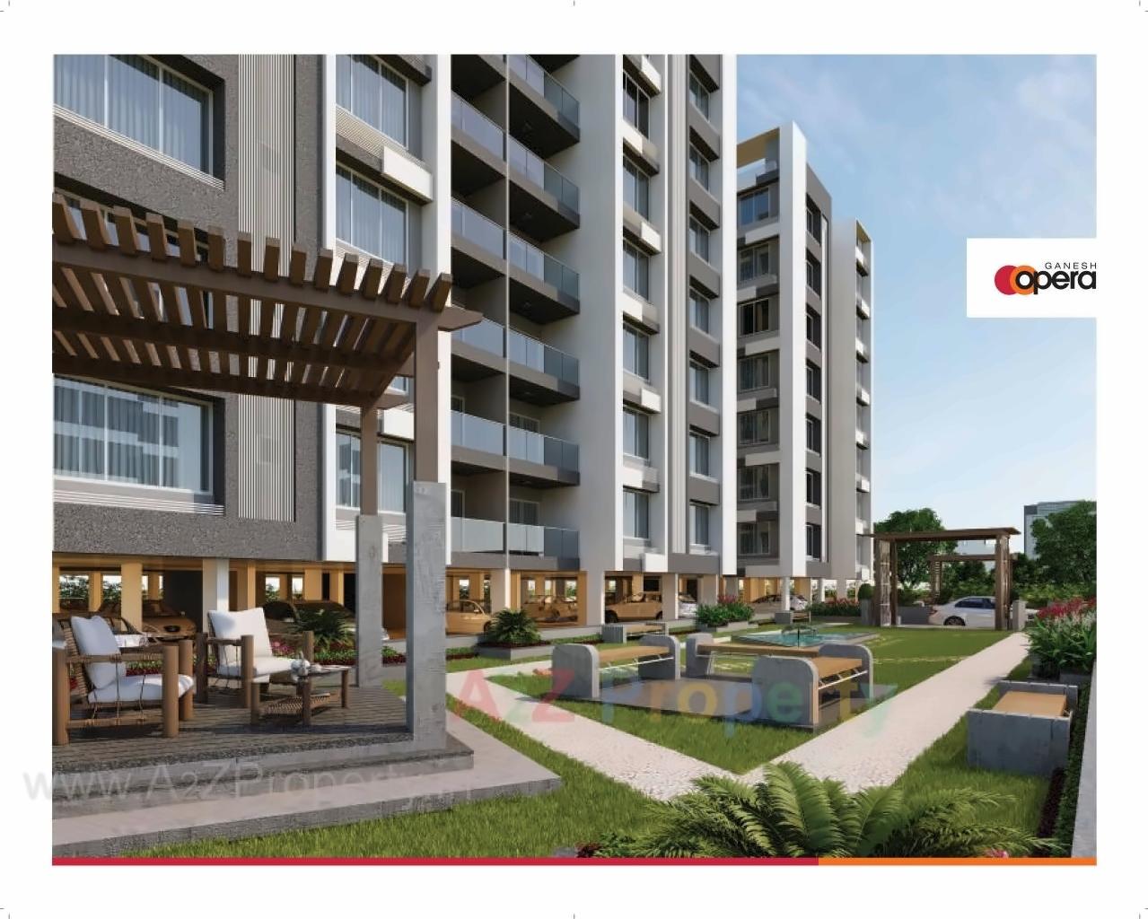 3D Elevation of real estate project Ganesh Opera located at Nikol, Ahmedabad, Gujarat