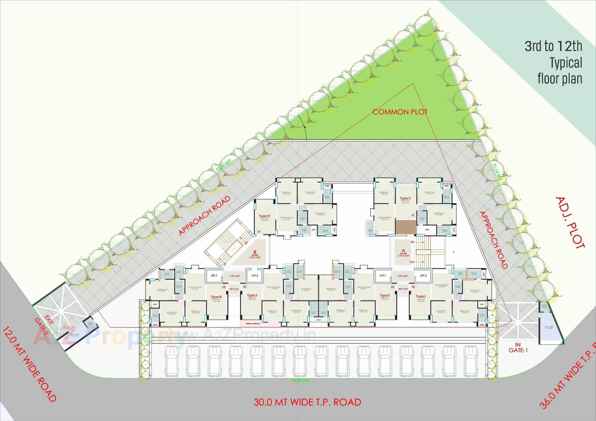 Layout of real estate project Ganesh Pride located at Ahmedabad, Ahmedabad, Gujarat