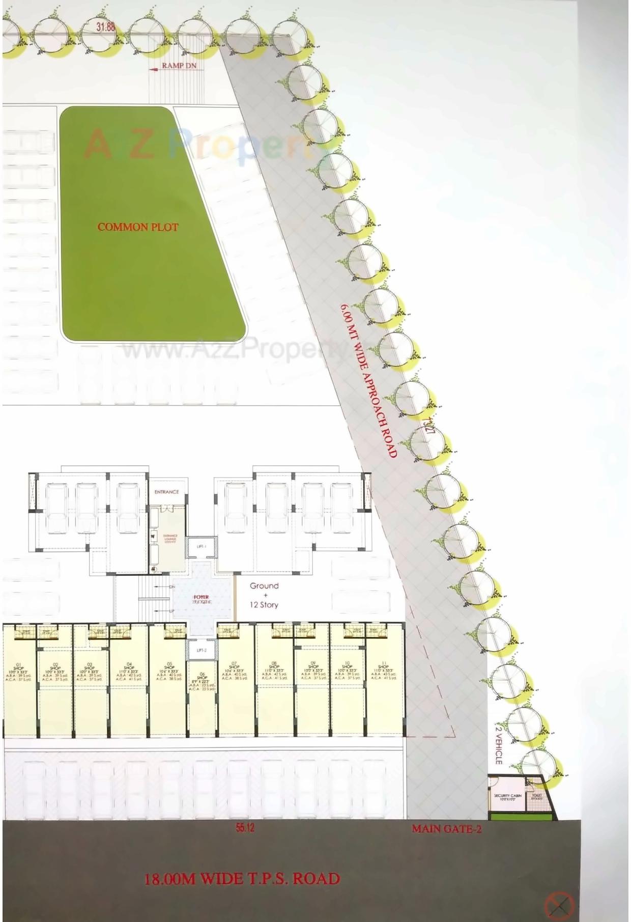 Layout of real estate project Ganesh Royal located at Gota, Ahmedabad, Gujarat