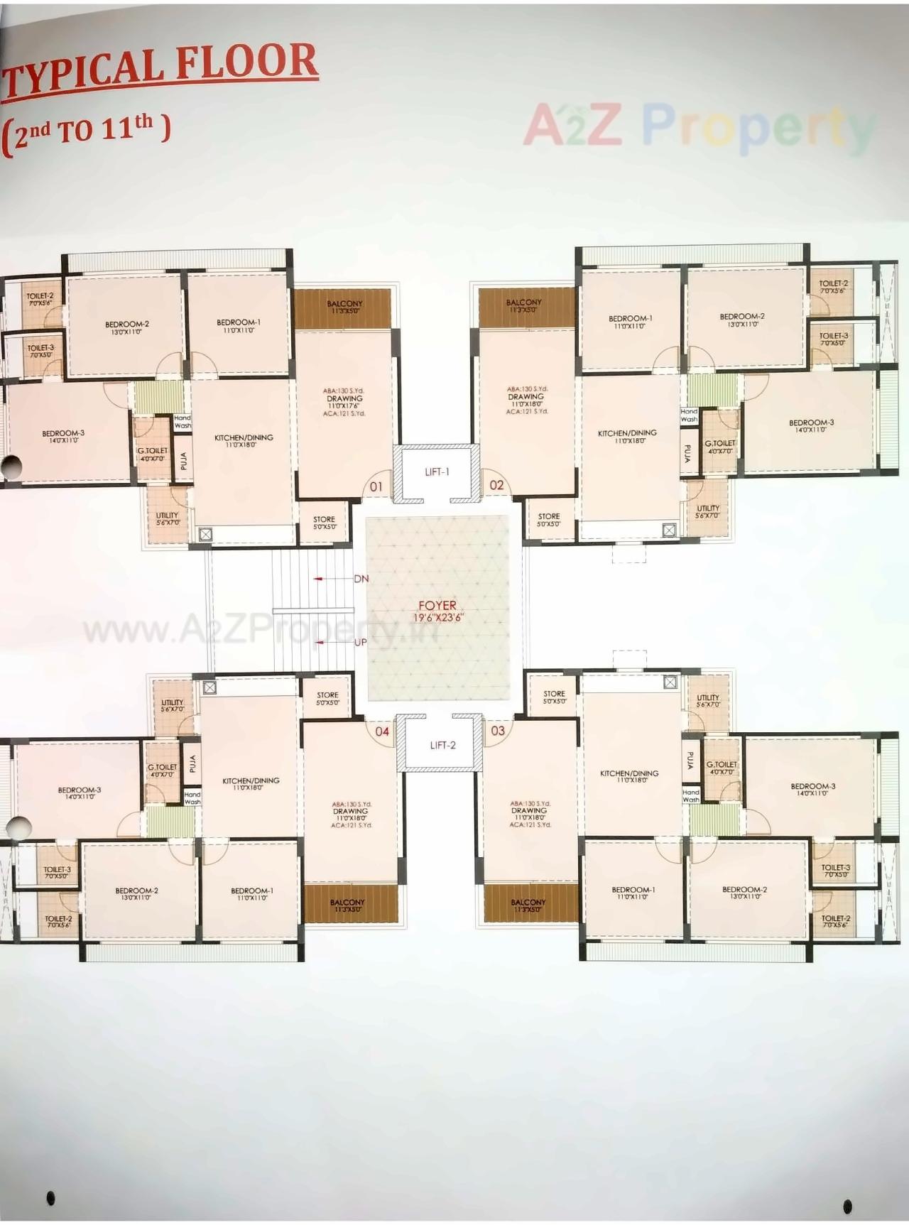 Layout of real estate project Ganesh Royal located at Gota, Ahmedabad, Gujarat