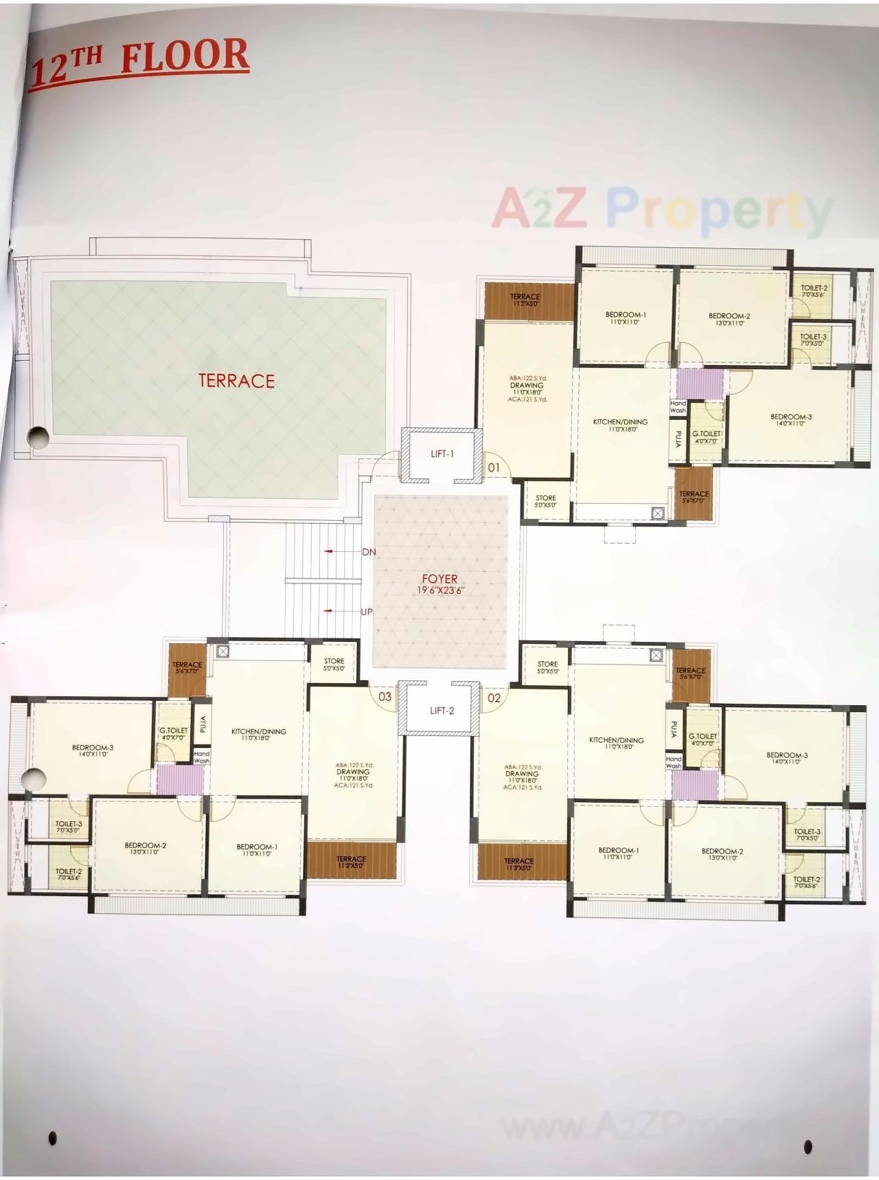 Layout of real estate project Ganesh Royal located at Gota, Ahmedabad, Gujarat