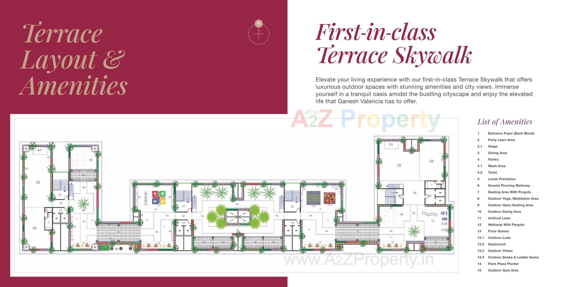 Layout of real estate project Ganesh Valencia located at Hanspura, Ahmedabad, Gujarat