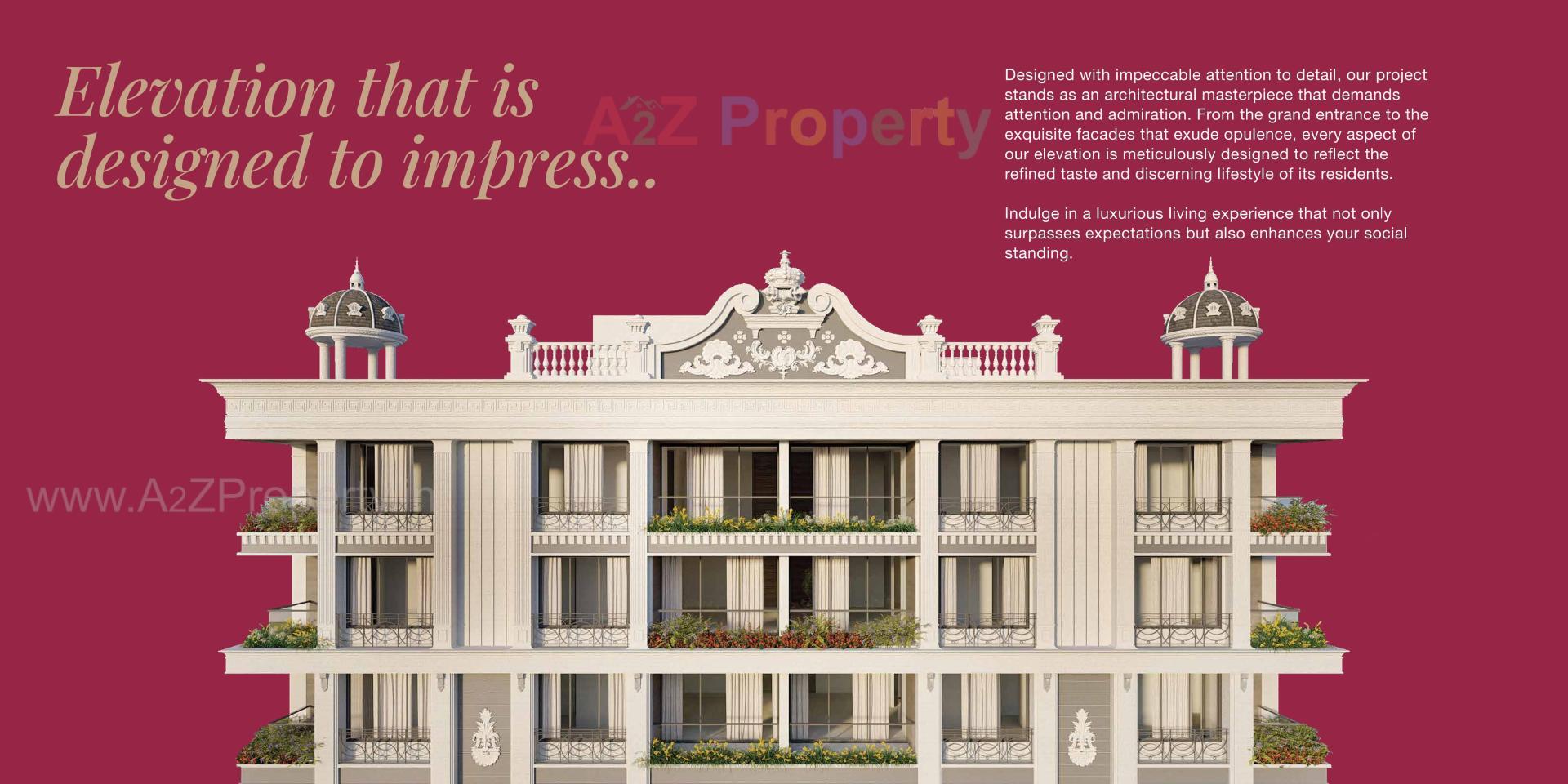 3D Elevation of real estate project Ganesh Valencia located at Hanspura, Ahmedabad, Gujarat